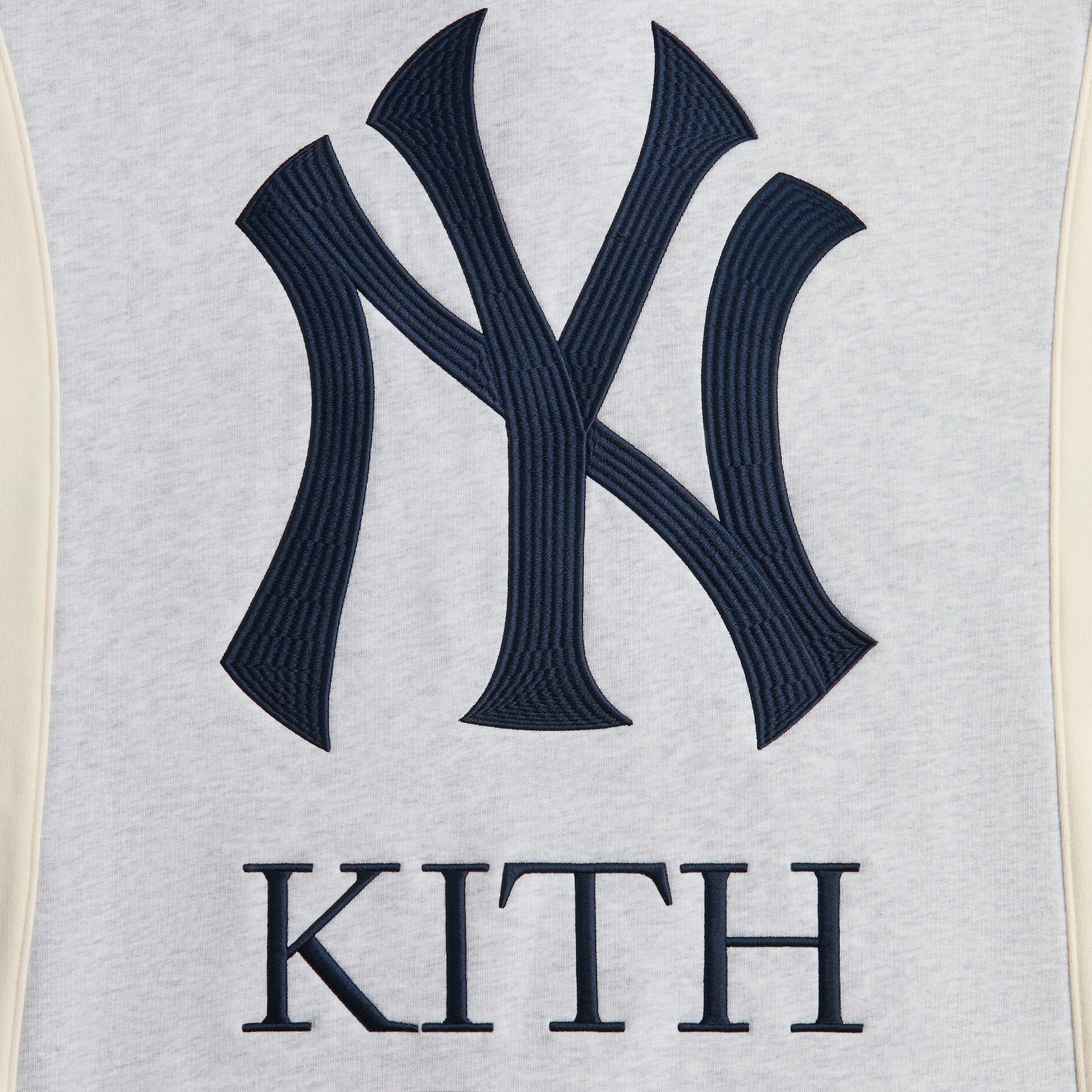 Kith for the New York Yankees Paneled Nelson Rugby - Light Heather Grey - PH