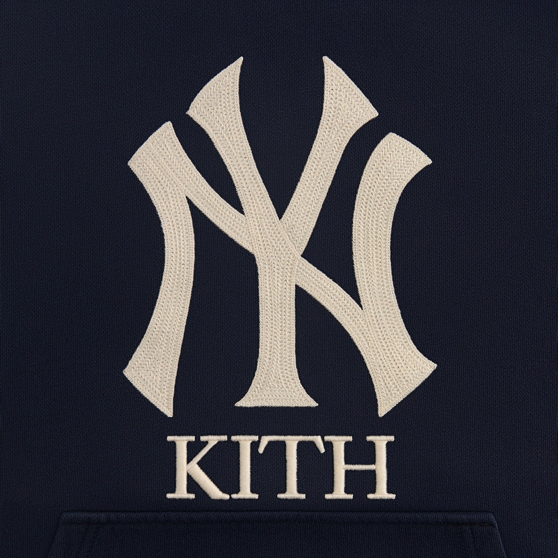 Kith for the New York Yankees Plush Fleece Cropped Braxton Hoodie - Nocturnal - PH