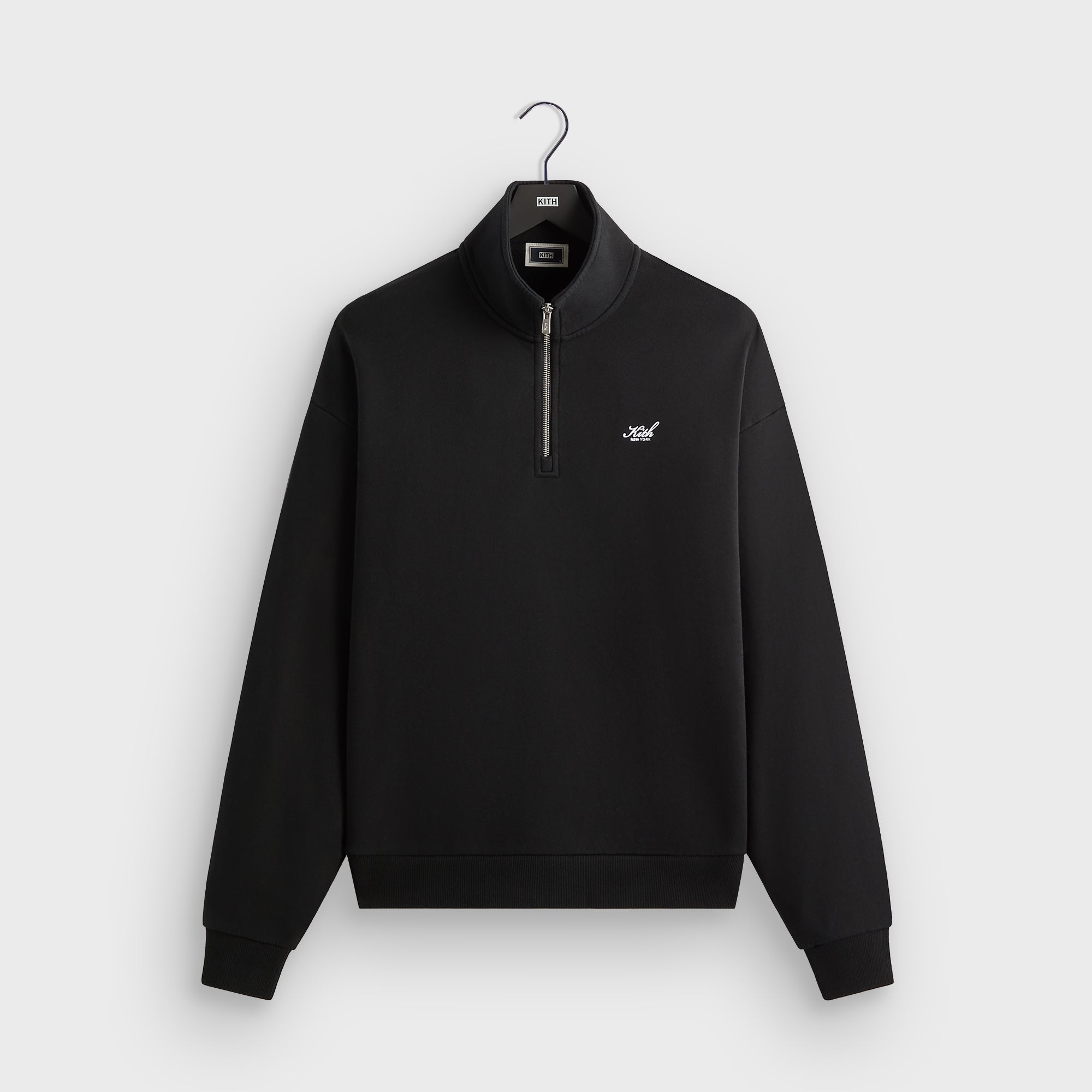 Kith Nelson Quarter Zip - Black – Kith Europe