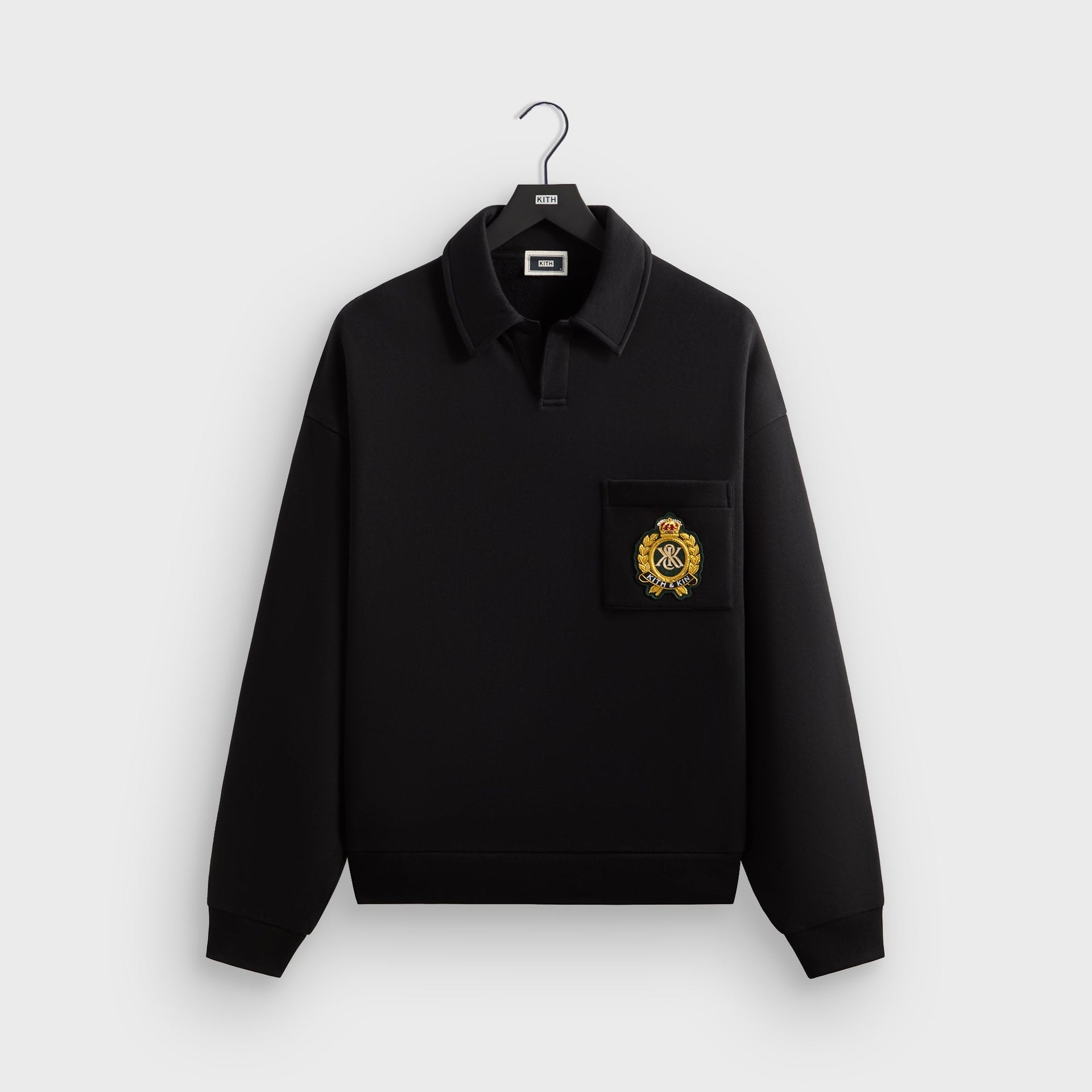 Kith Bullion Lauel Crest Nelson Pocket Rugby - Black