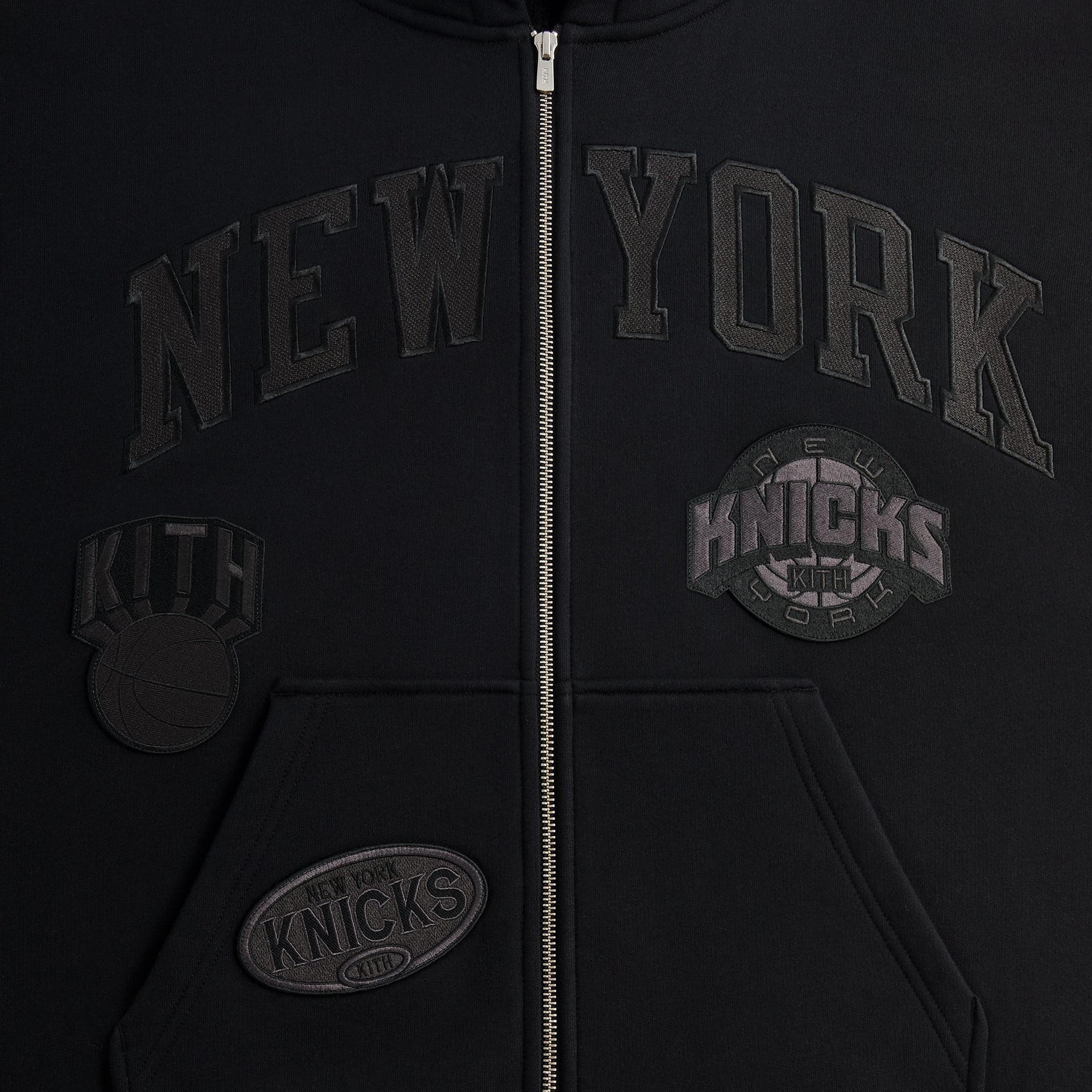 Kith for the New York Knicks Mash Up Braxton Vintage Hoodie - Black - PH