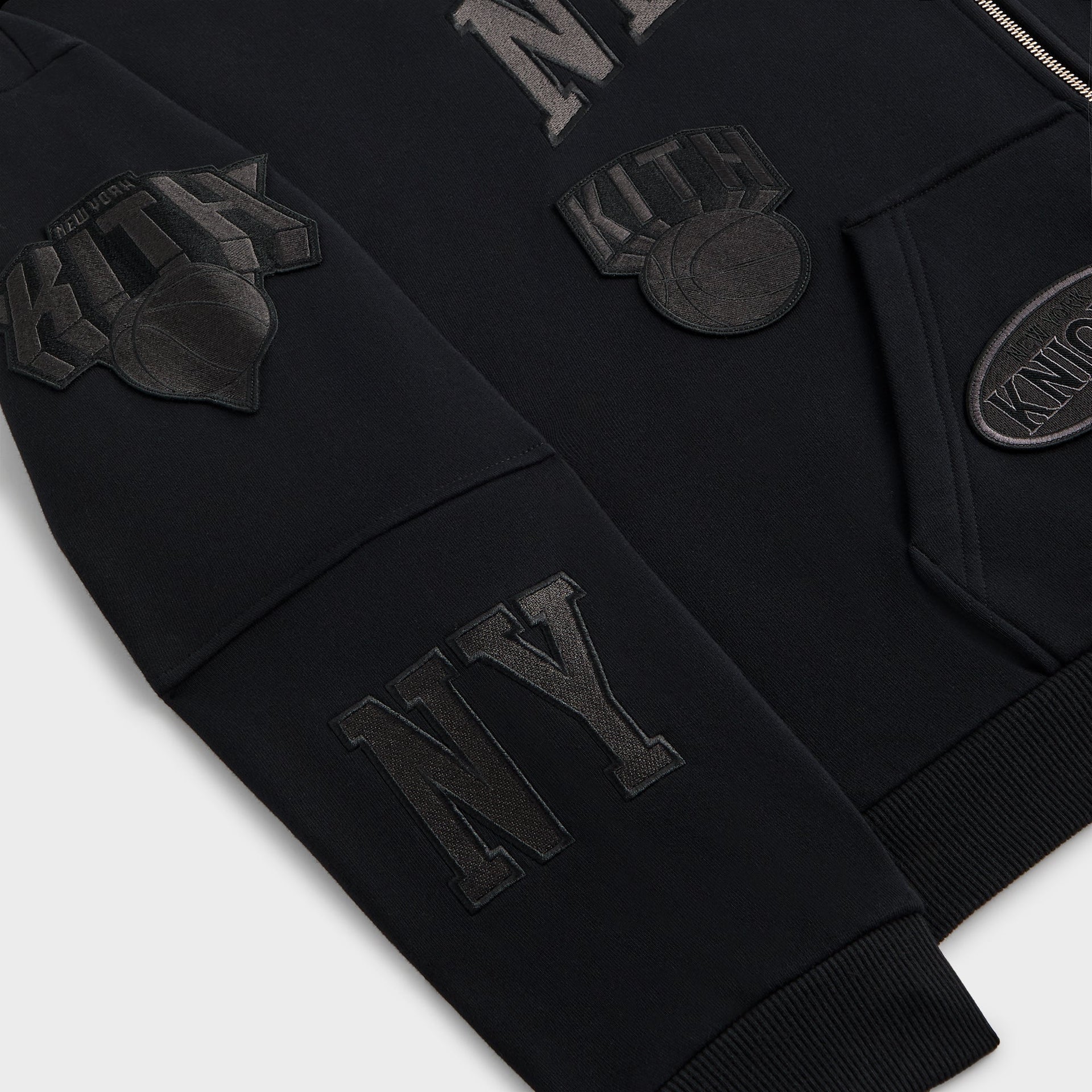 Kith for the New York Knicks Mash Up Braxton Vintage Hoodie - Black - PH