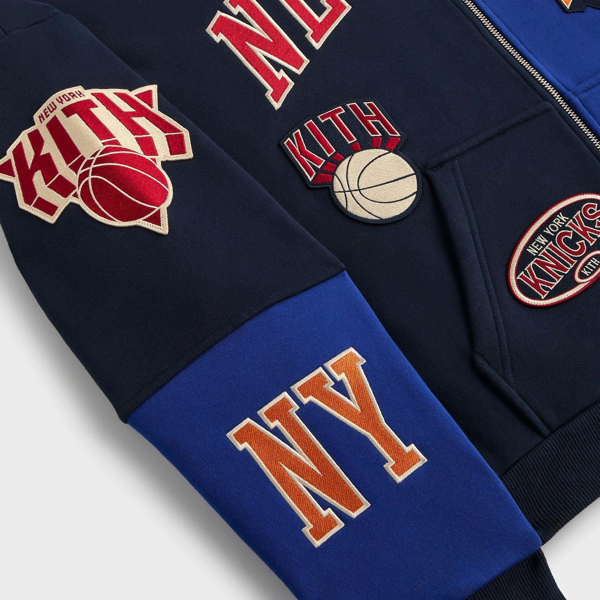 Kith for the New York Knicks Mash Up Braxton Vintage Hoodie - Nocturnal - PH