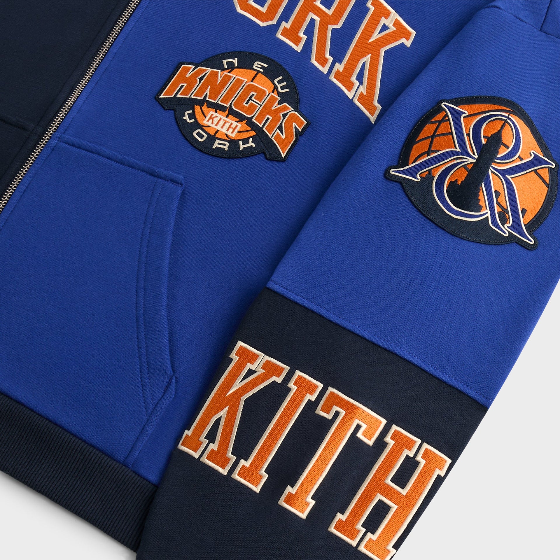 Kith for the New York Knicks Mash Up Braxton Vintage Hoodie - Nocturnal