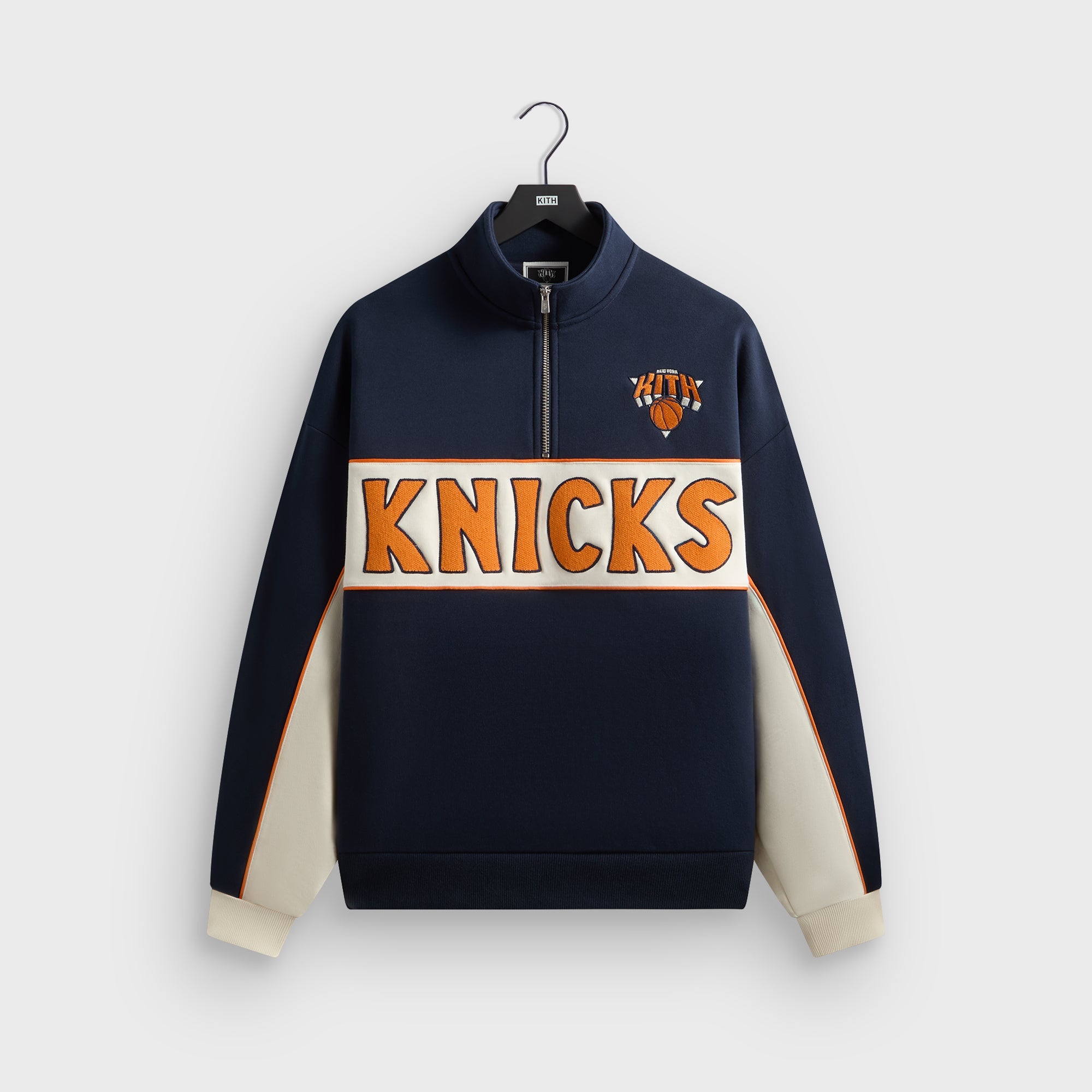 Kith for the New York Knicks Coach Vintage Nelson Quarter Zip