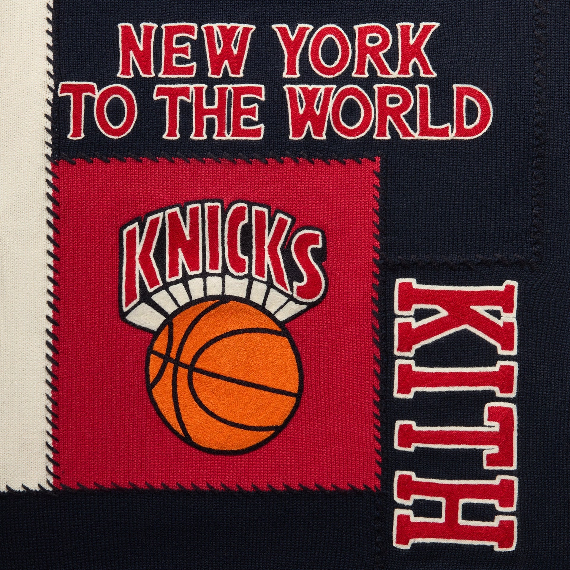 Kith for the New York Knicks Patchwork Crewneck Sweater - Nocturnal - PH