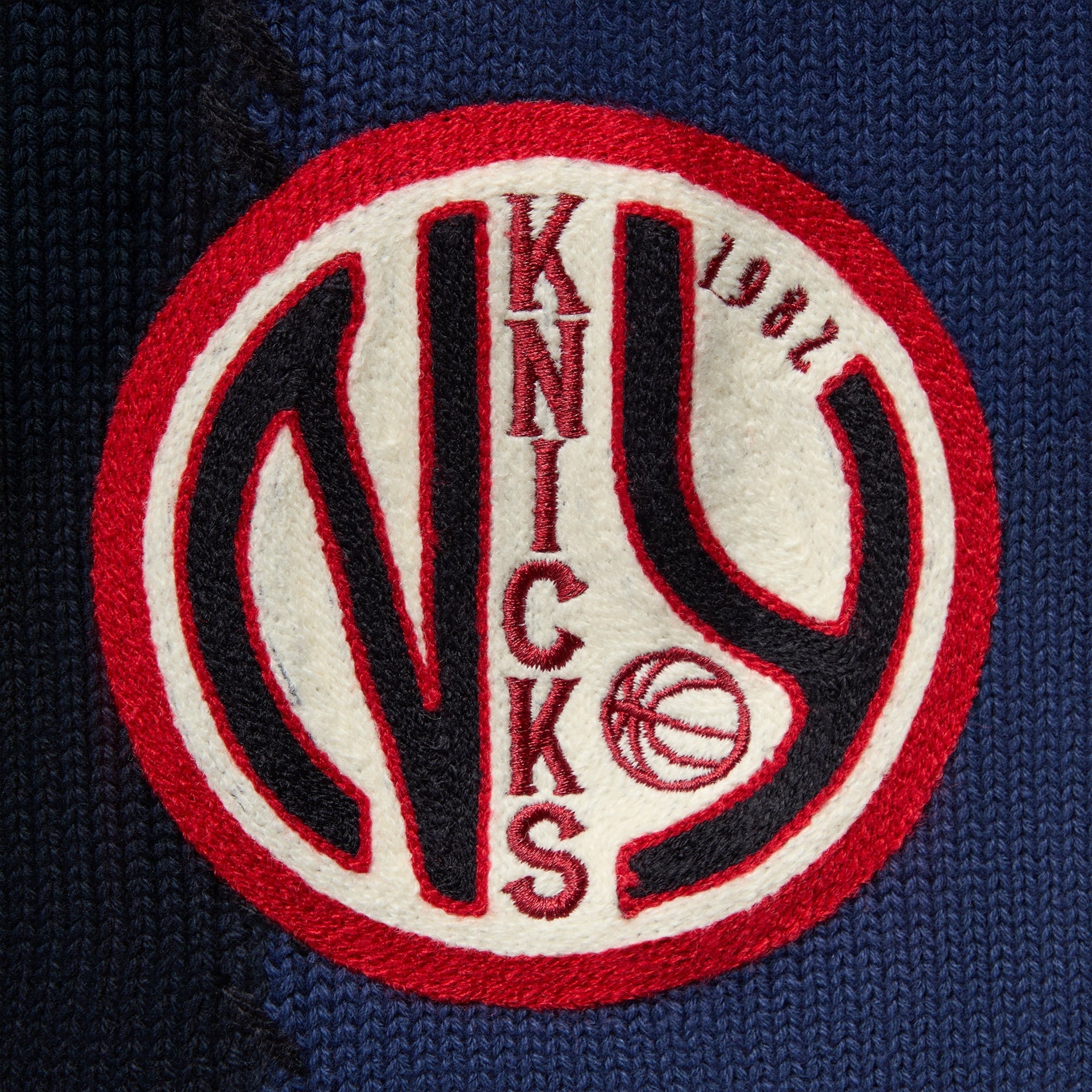 Kith for the New York Knicks Patchwork Crewneck Sweater - Nocturnal - PH