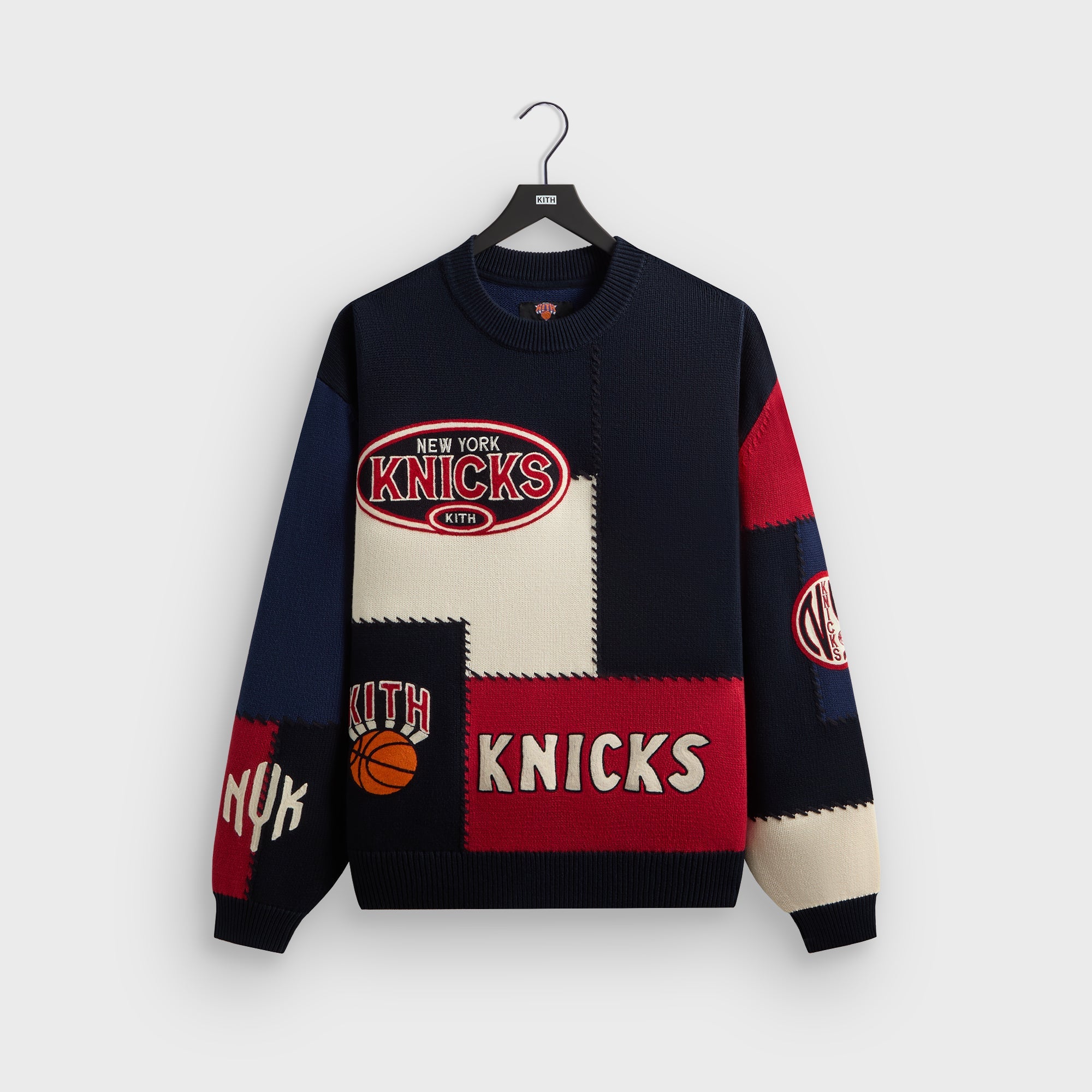 Kith for the New York Knicks Patchwork Crewneck Sweater