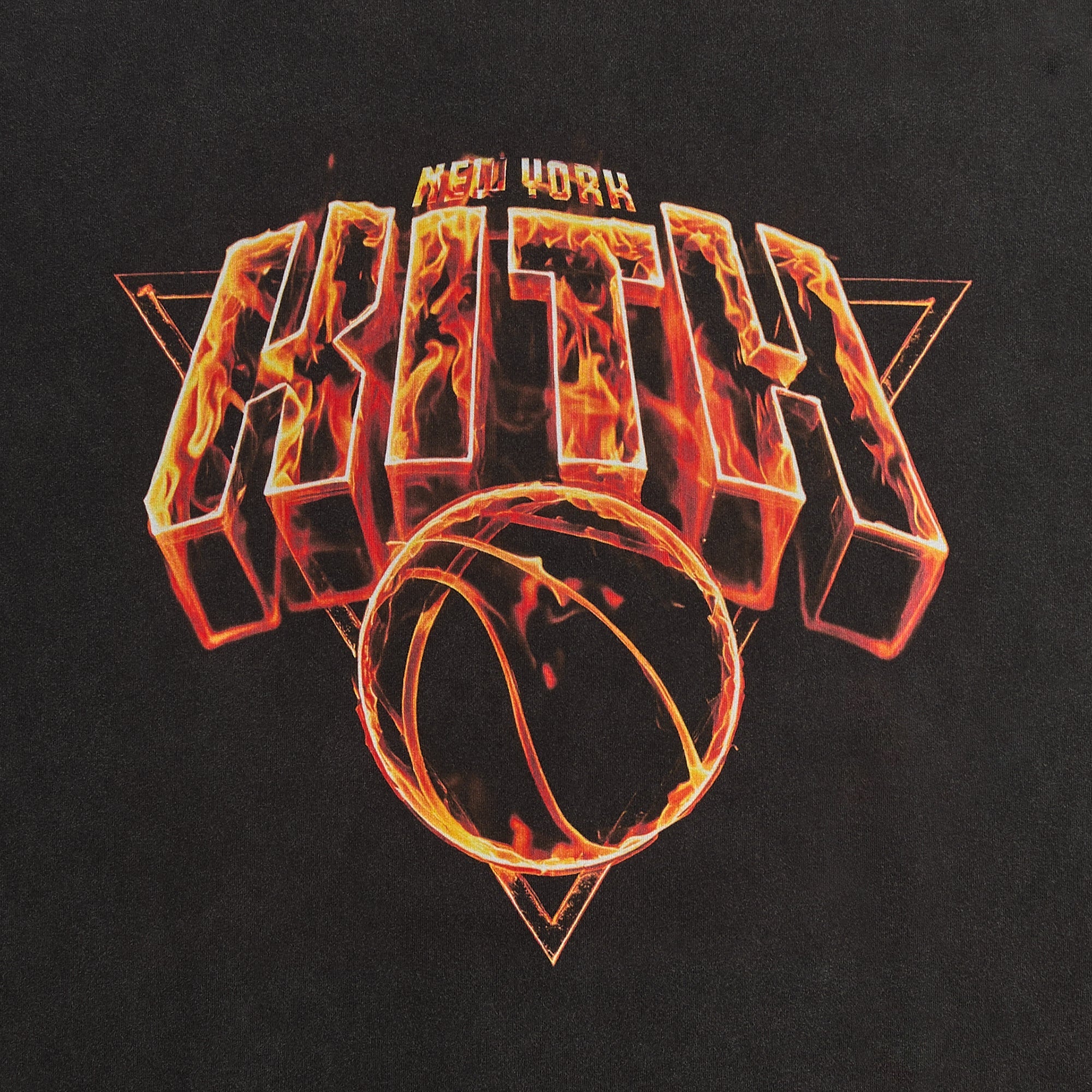 Kith for the New York Knicks Fire Vintage Jones Tee - Black – Kith