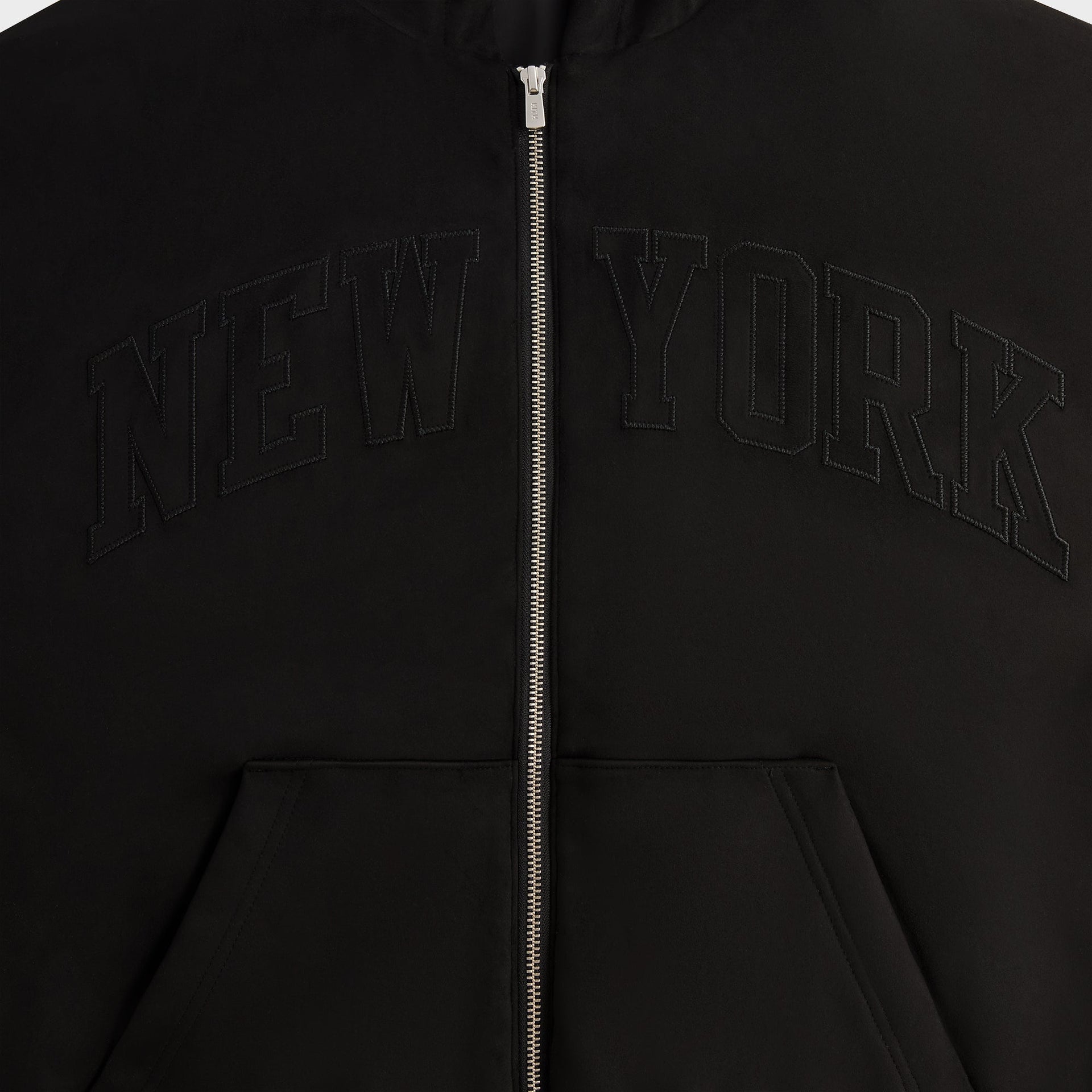 Kith for the New York Knicks Tonal Microsuede Braxton Hoodie - Black