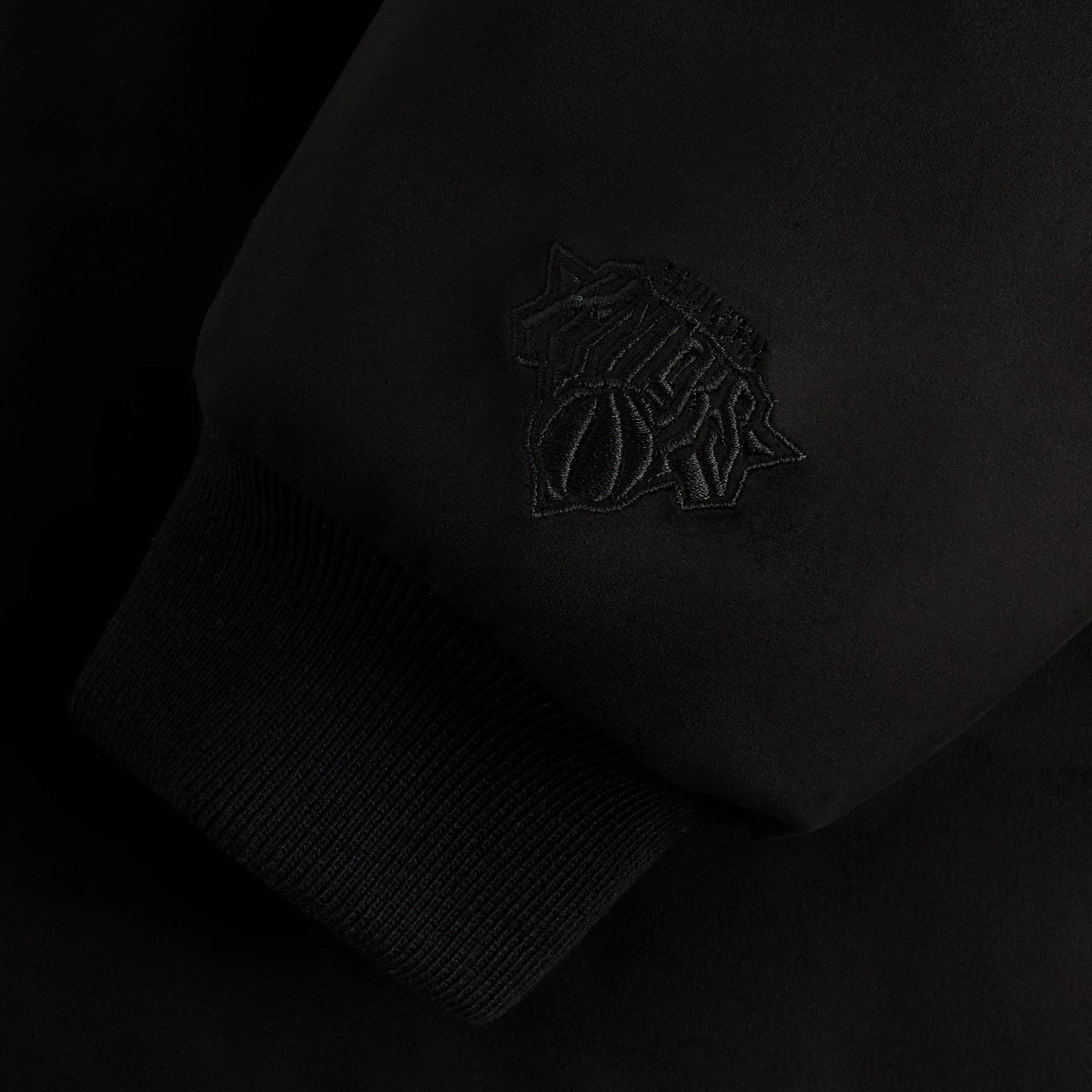 Kith for the New York Knicks Tonal Microsuede Braxton Hoodie - Black