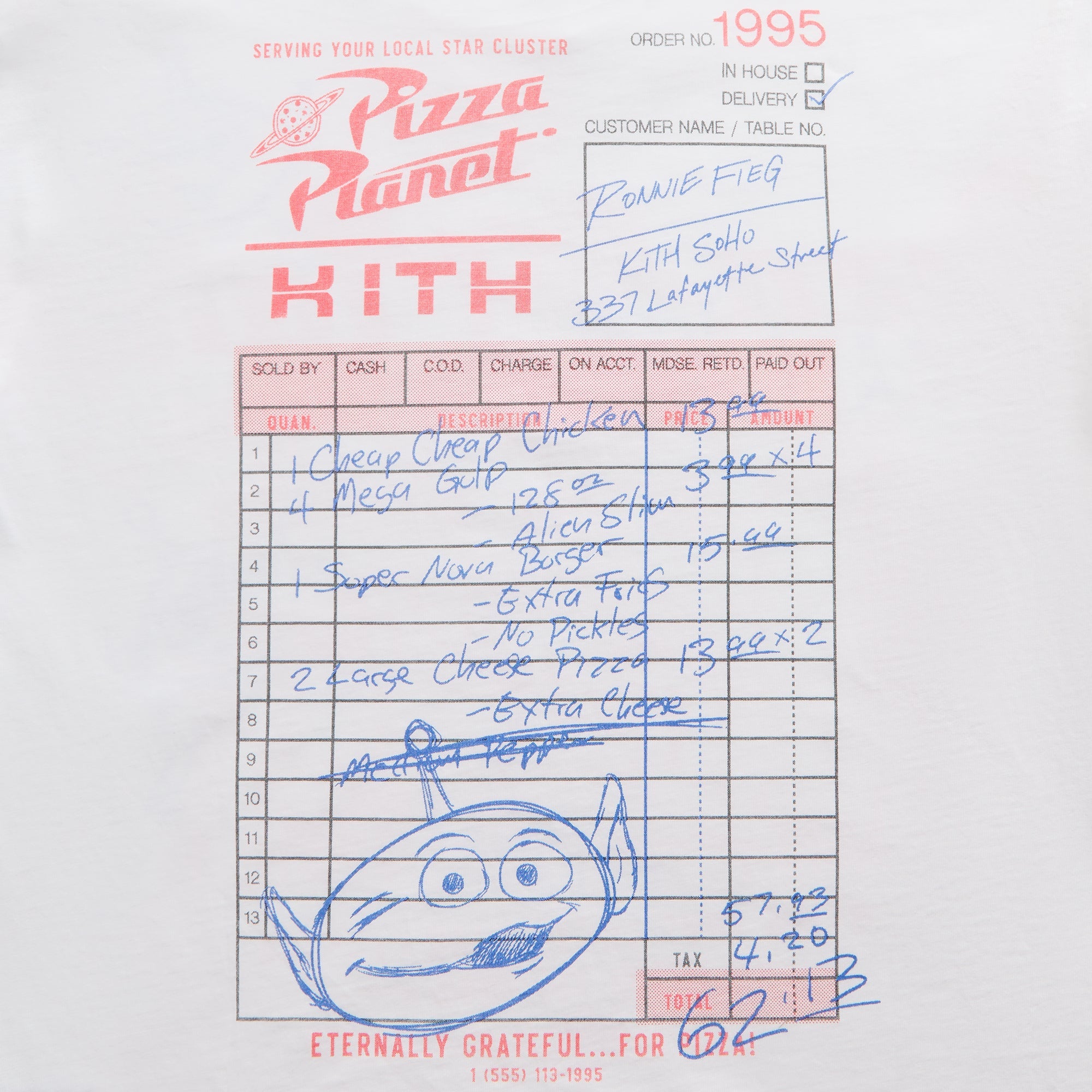 Disney | Kith for Pixar Pizza Planet Tee - White – Kith Europe