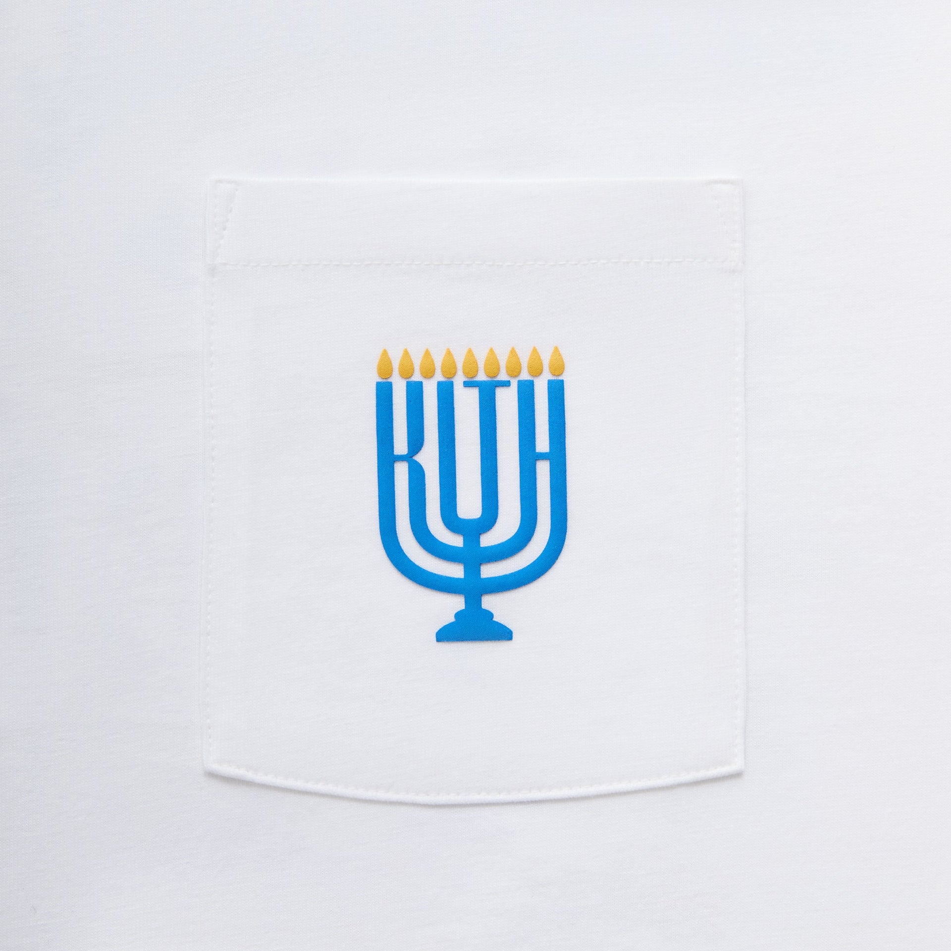 Kith Hanukkah Olive Branch Pocket Tee - White