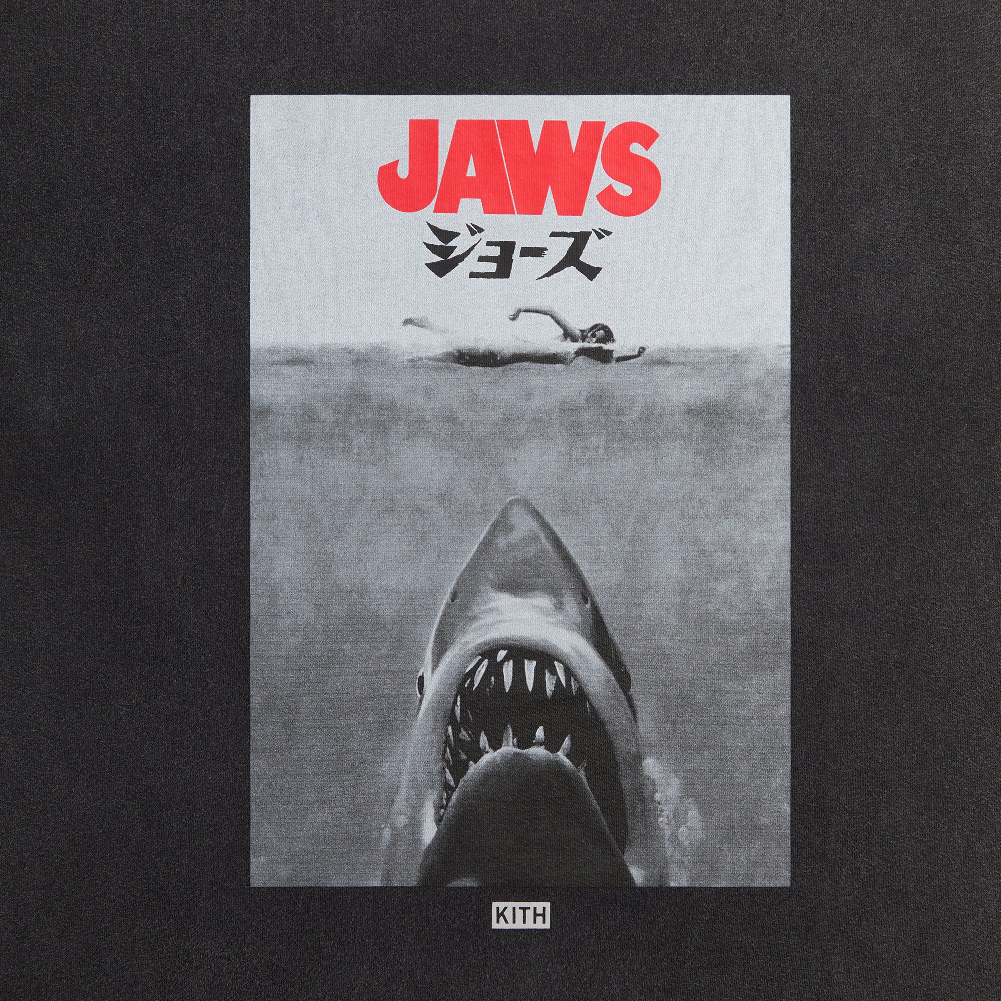Kith for JAWS Japanese Poster Vintage Tee - Black – Kith Europe