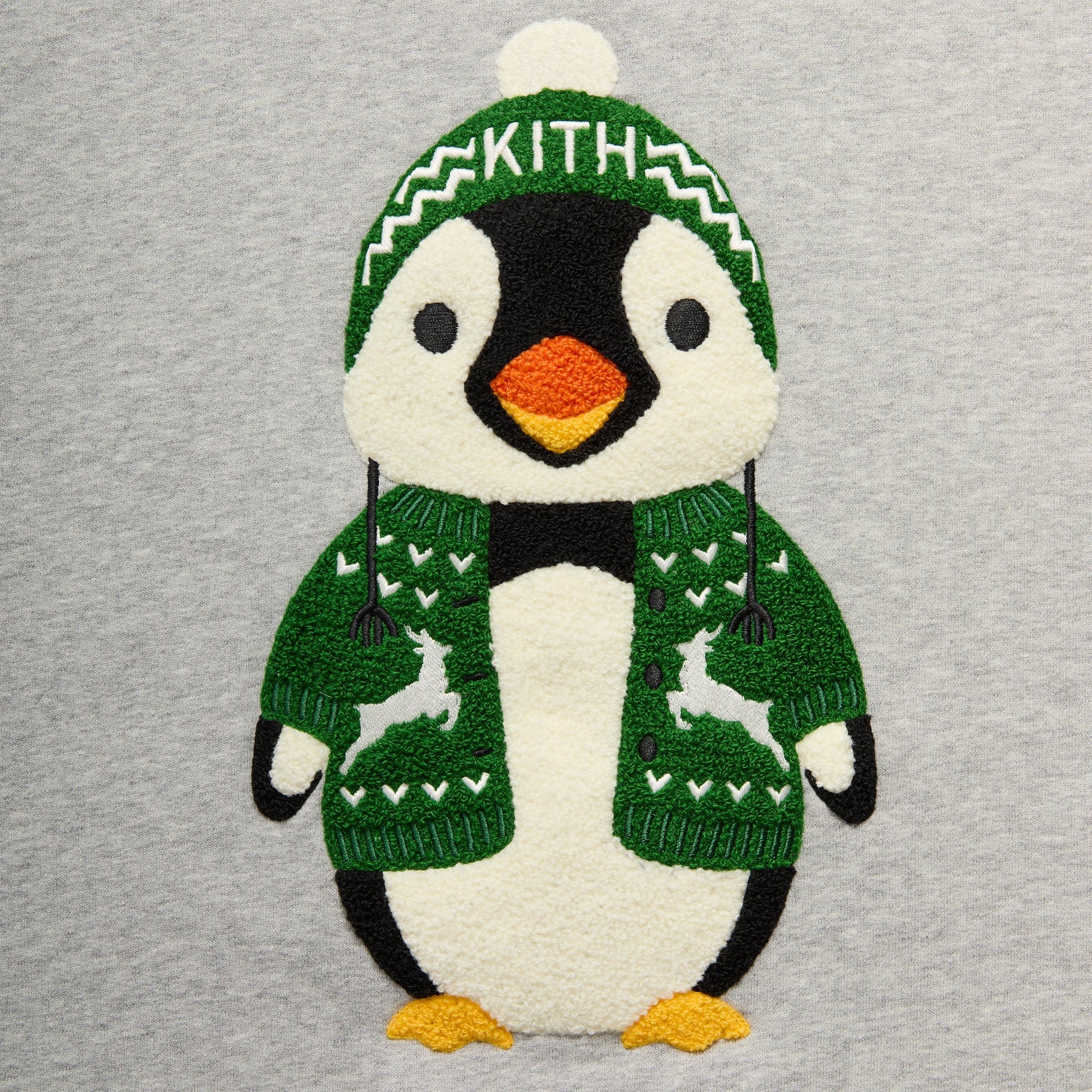 Kithmas Penguin Nelson Crewneck - Medium Heather Grey