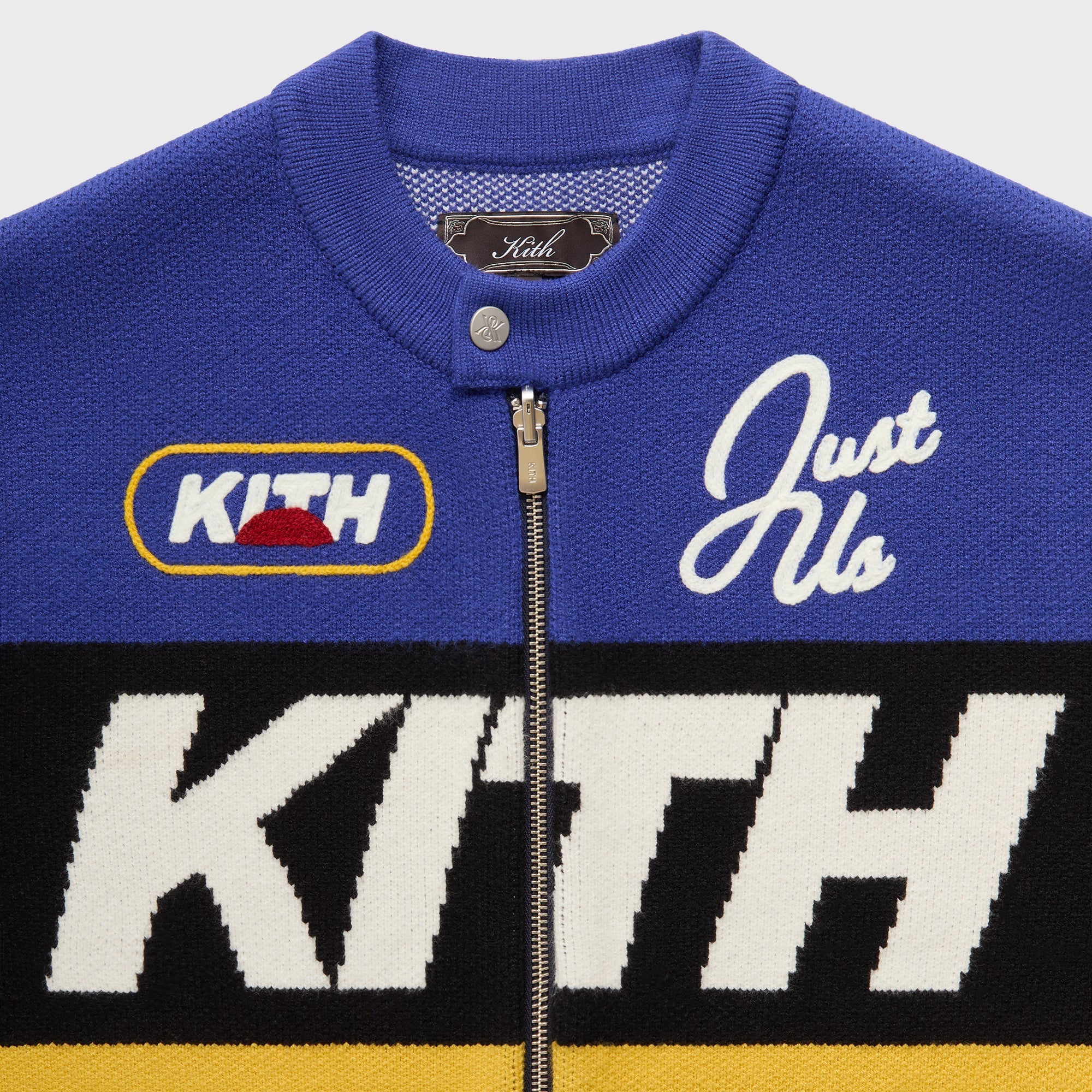Kith Knit Moto Full Zip Jacket - Current – Kith Europe