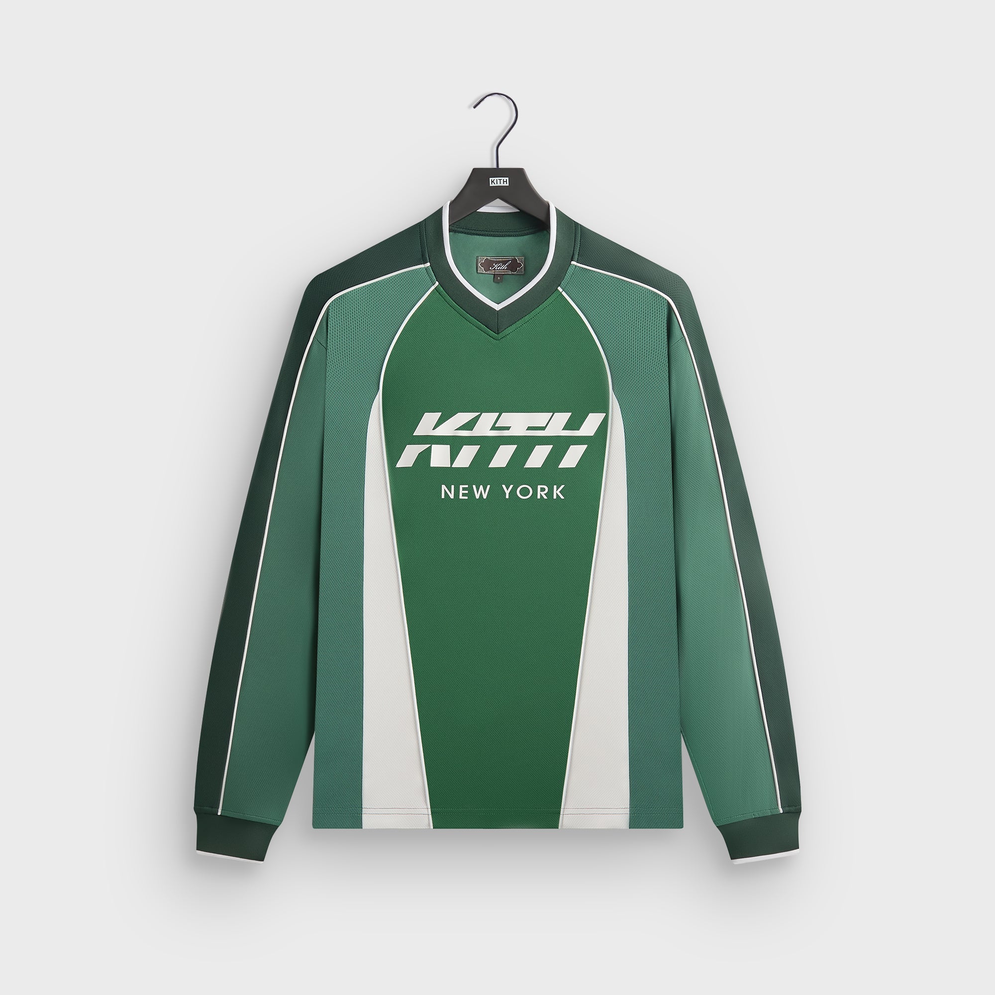 Kith Malik Long Sleeve Mesh Jersey - Conifer – Kith Europe