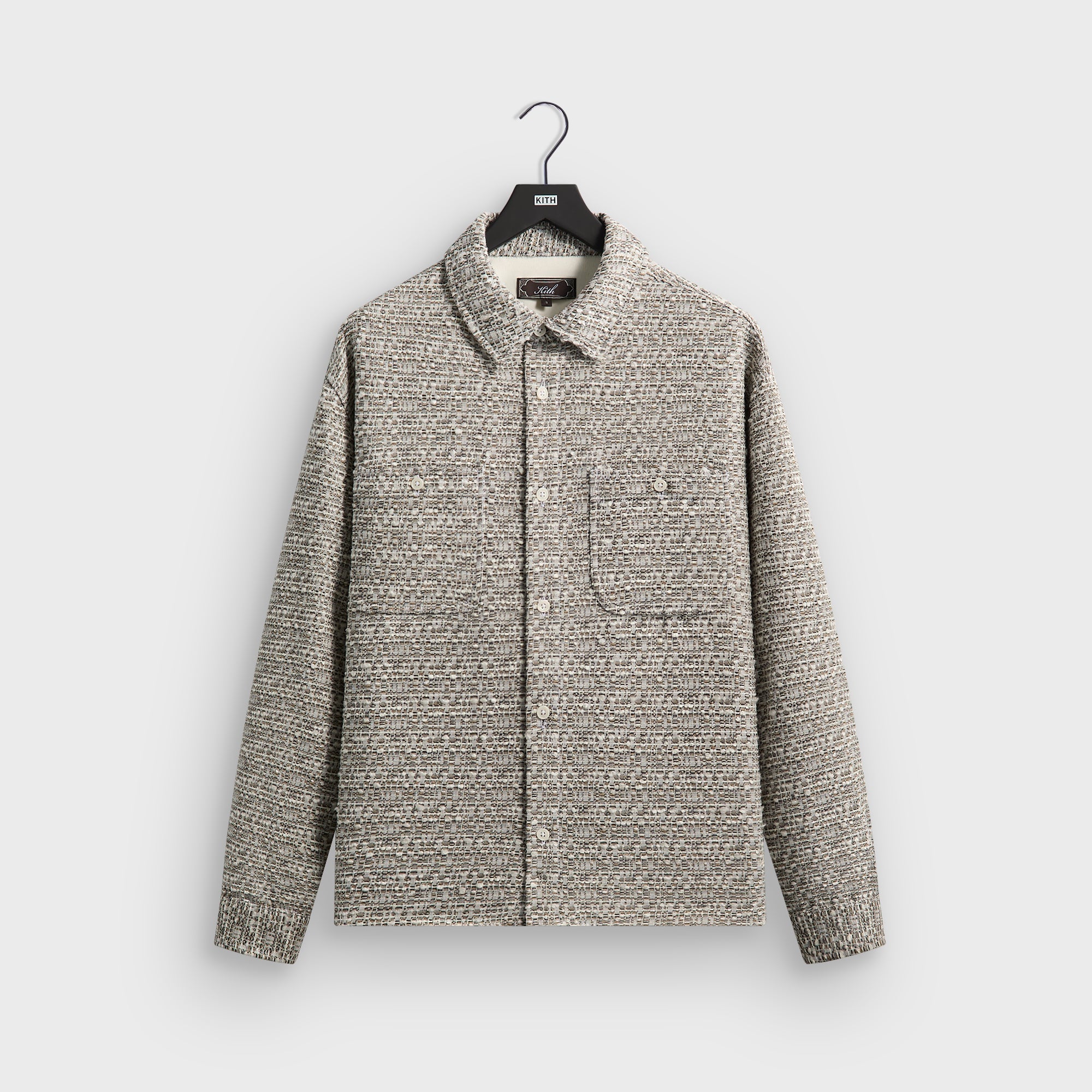 Kith Mixed Weave Apollo Shirt - Overcast – Kith Europe Kith Mixed Weave Apollo Shirt - Overcast – Kith Europe