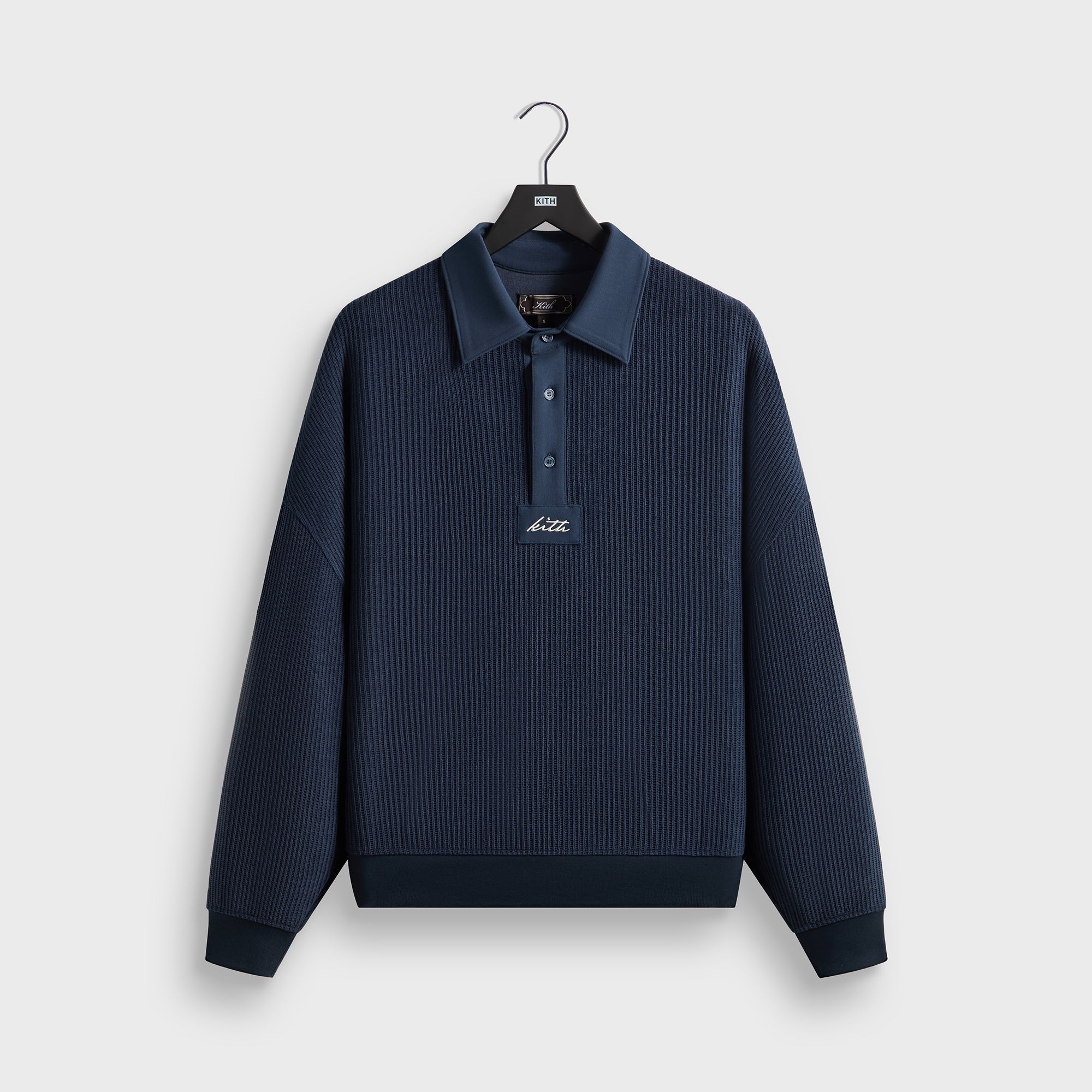 Kith Rib Stitch Ronin Henley Sweater - Mystery – Kith Europe