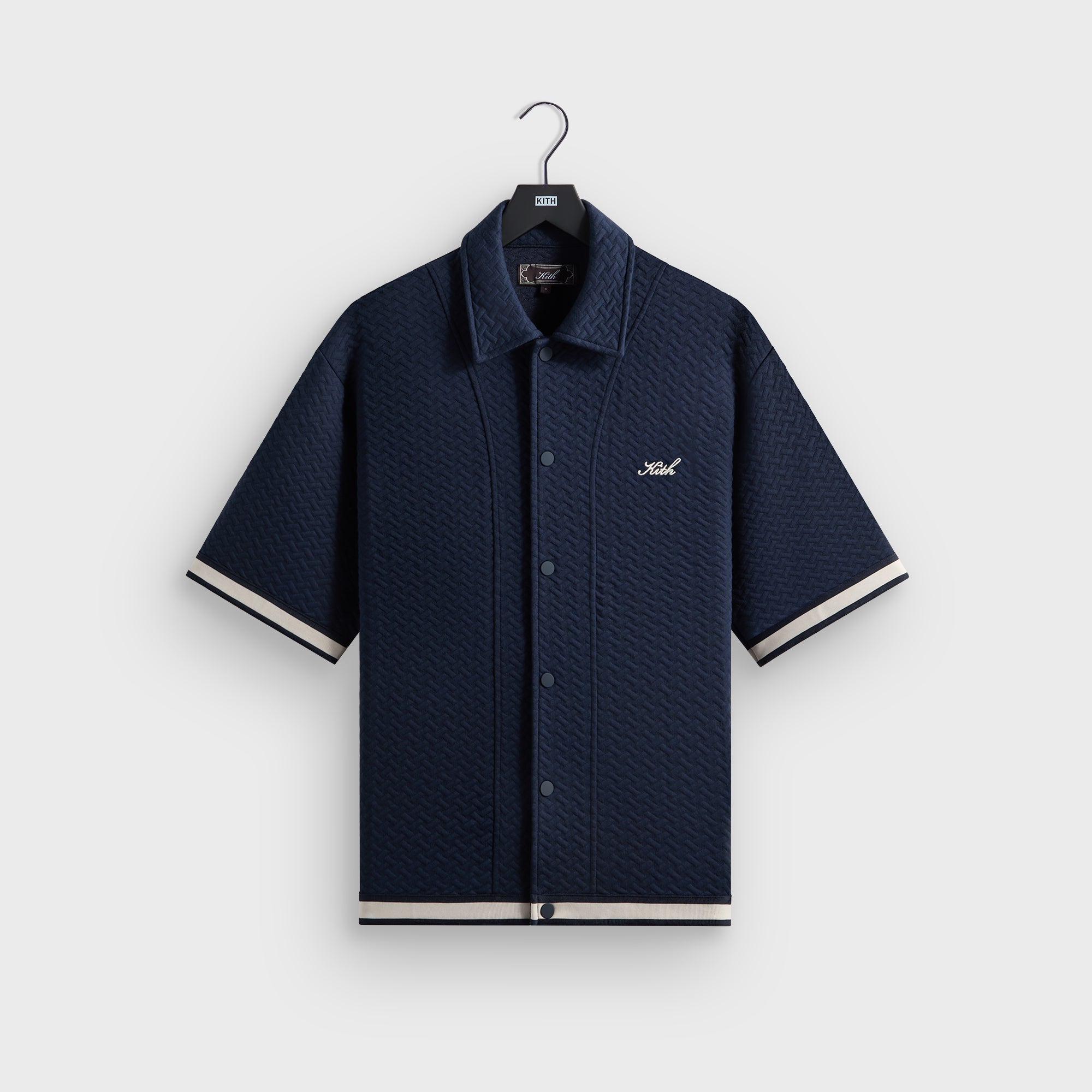 Kith Tessellation Interlock Woodpoint Shirt - Nocturnal – Kith Europe