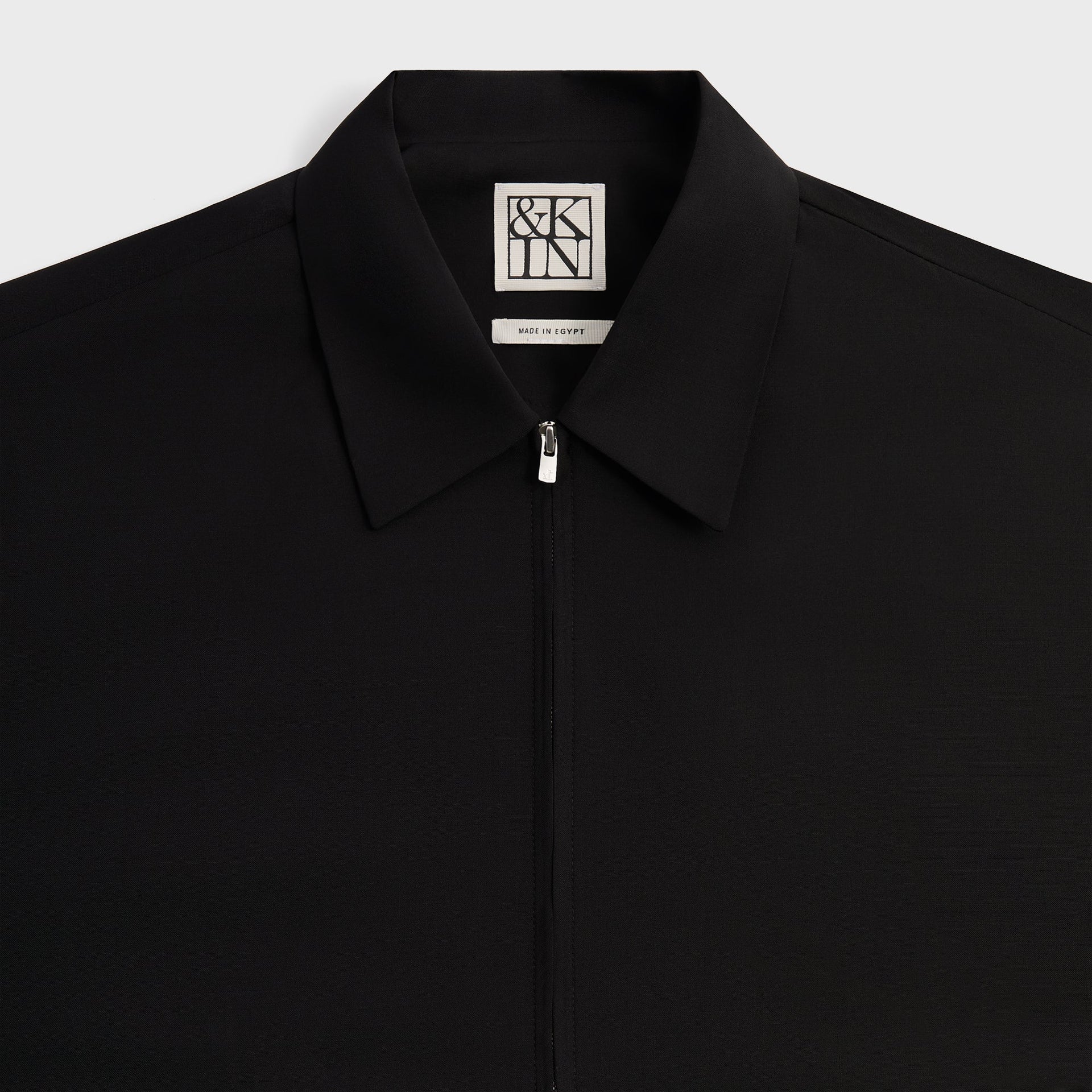 &Kin for Kith Origins Long Sleeve Davenport Tropical Wool Shirt - Black - PH