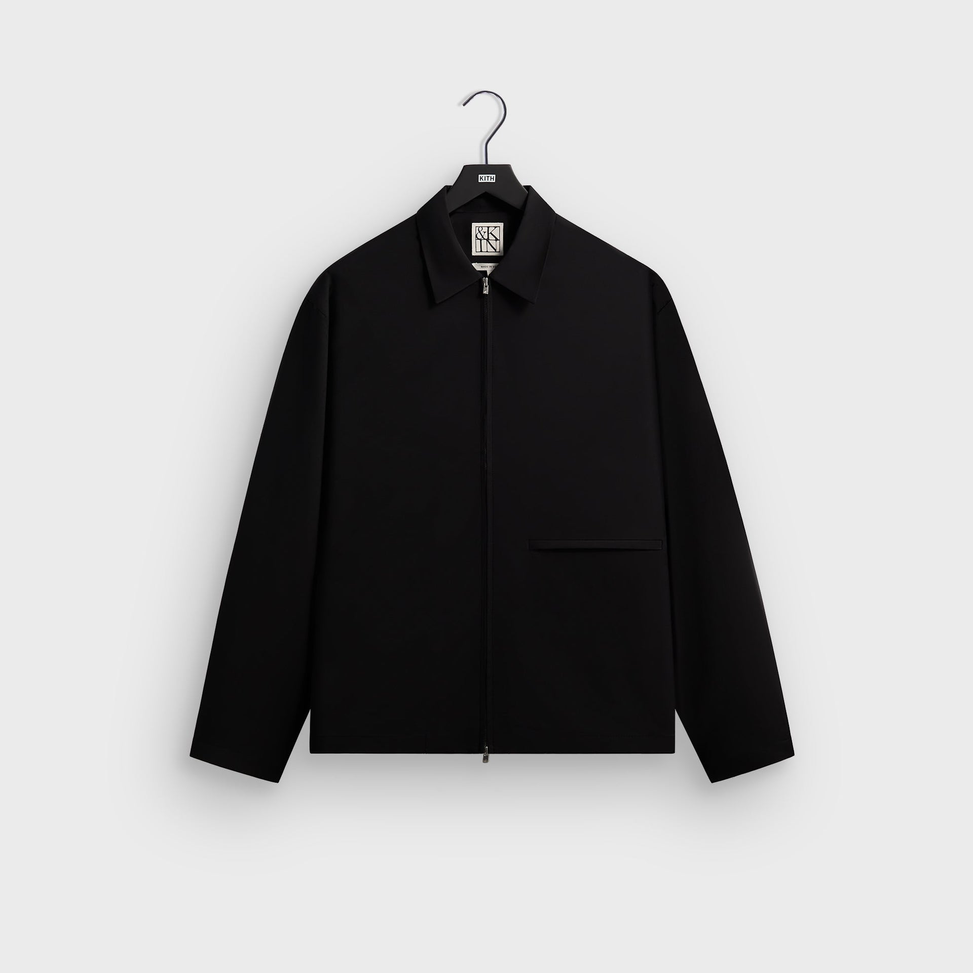 &Kin for Kith Origins Long Sleeve Davenport Tropical Wool Shirt - Black - PH