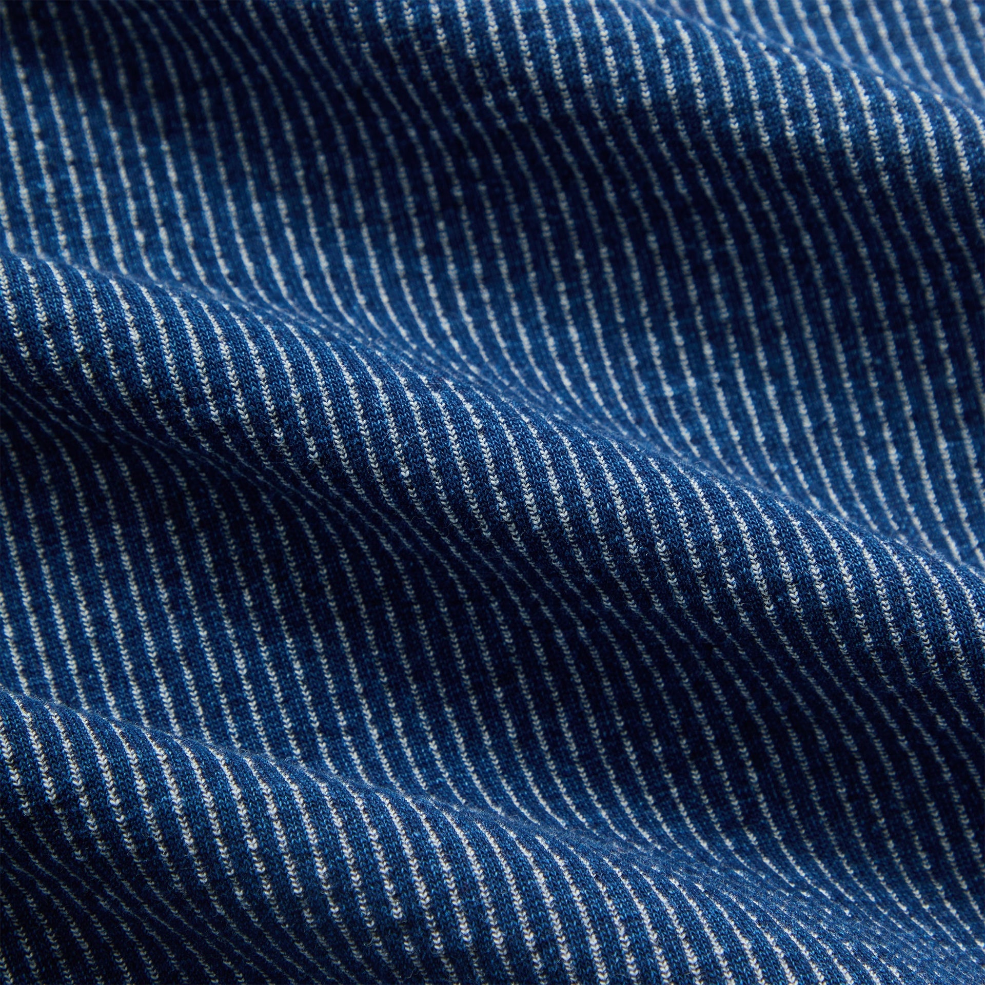 Kith Railroad Stripe Indigo Boxy Collar Overshirt - Dark Indigo - PH