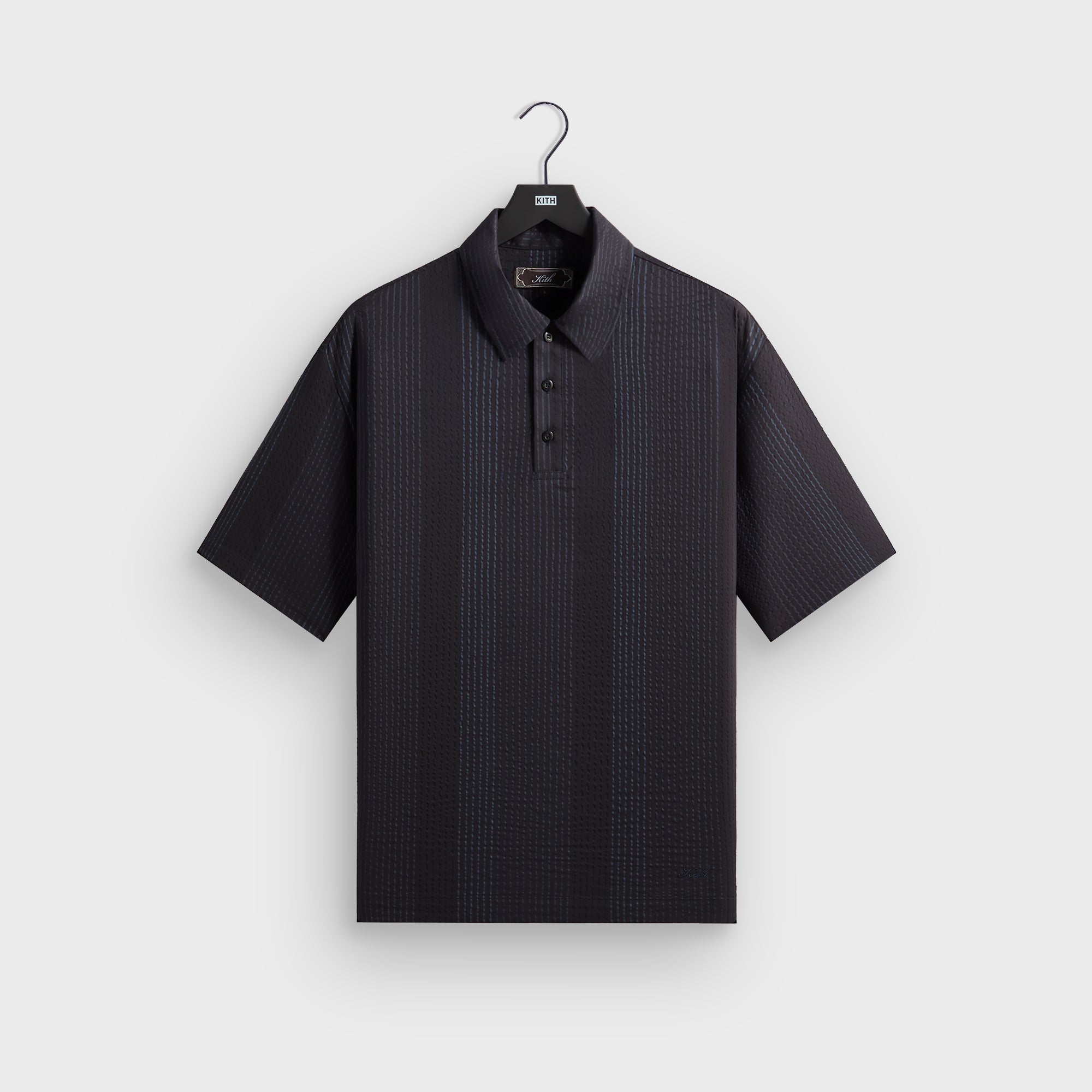 KITHポロシャツ Kith Seersucker Harway Polo - Nocturnal – Kith Europe