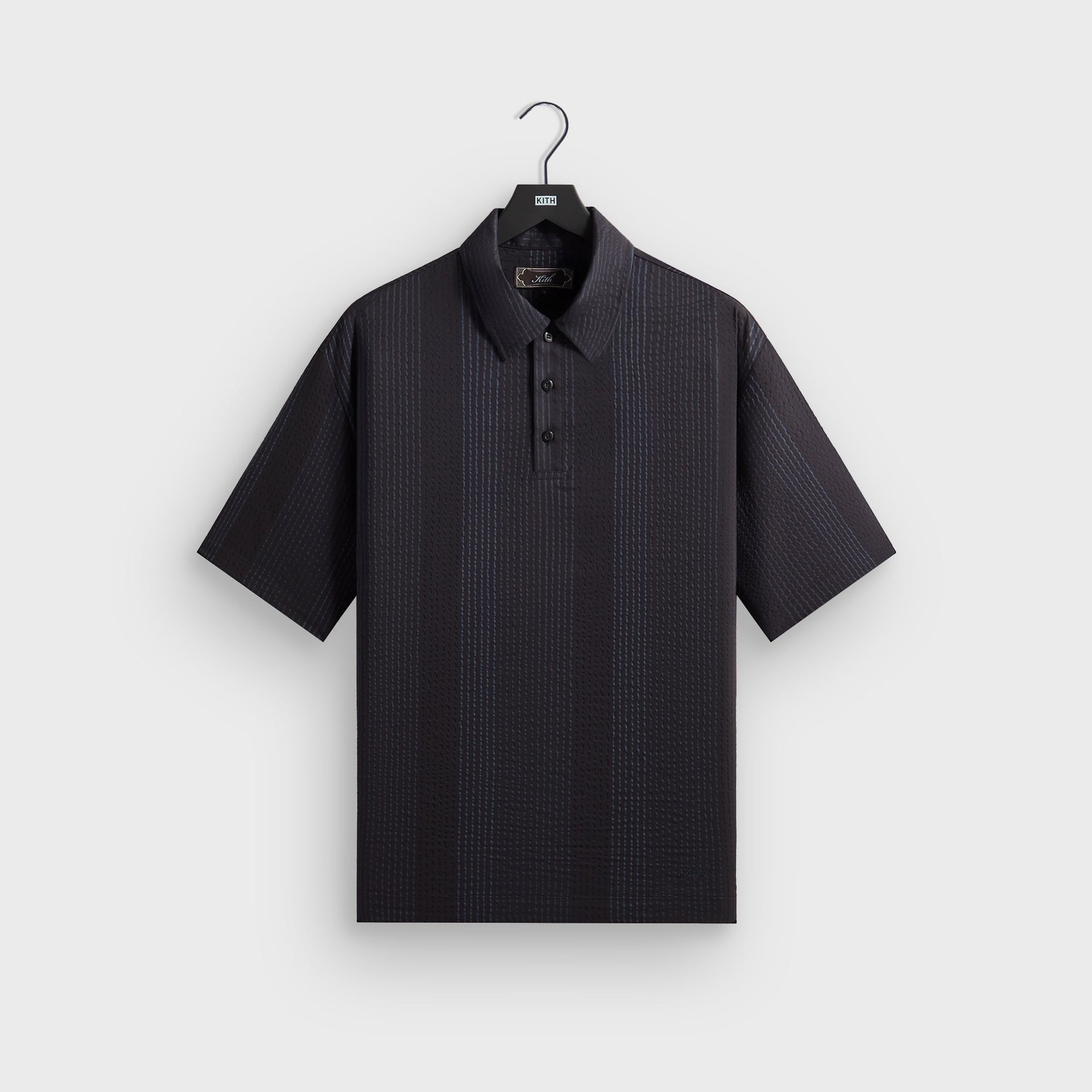 Kith Seersucker Harway Polo - Nocturnal - PH