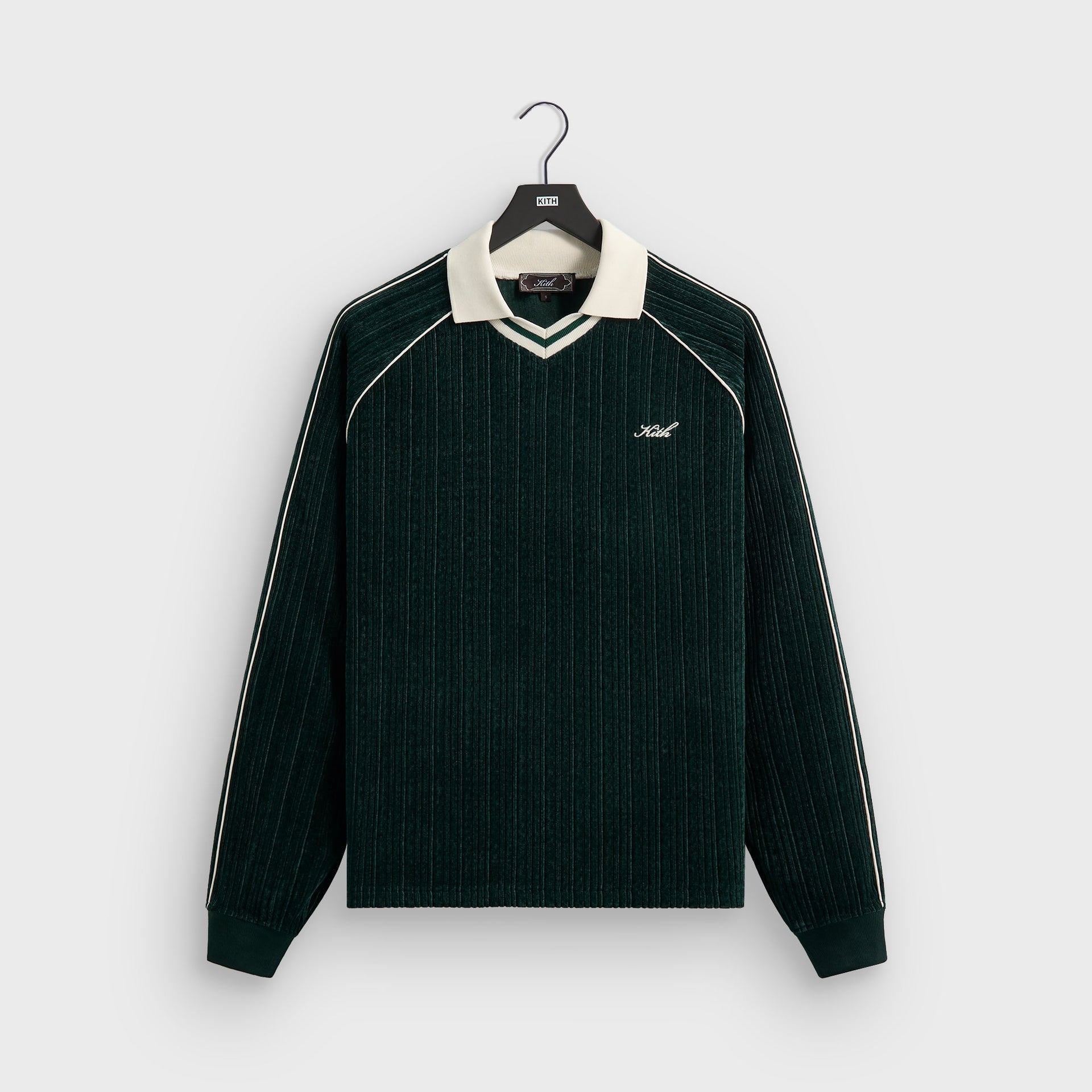 Kith Velvet Corduroy Long Sleeve Trevor Polo - Stadium