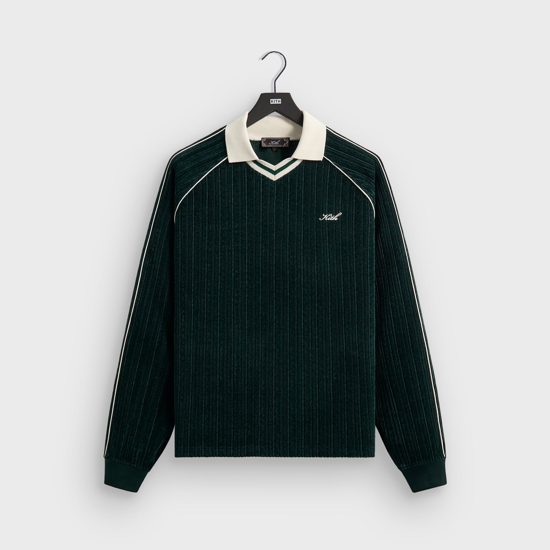 Kith Velvet Corduroy Long Sleeve Trevor Polo - Stadium - PH