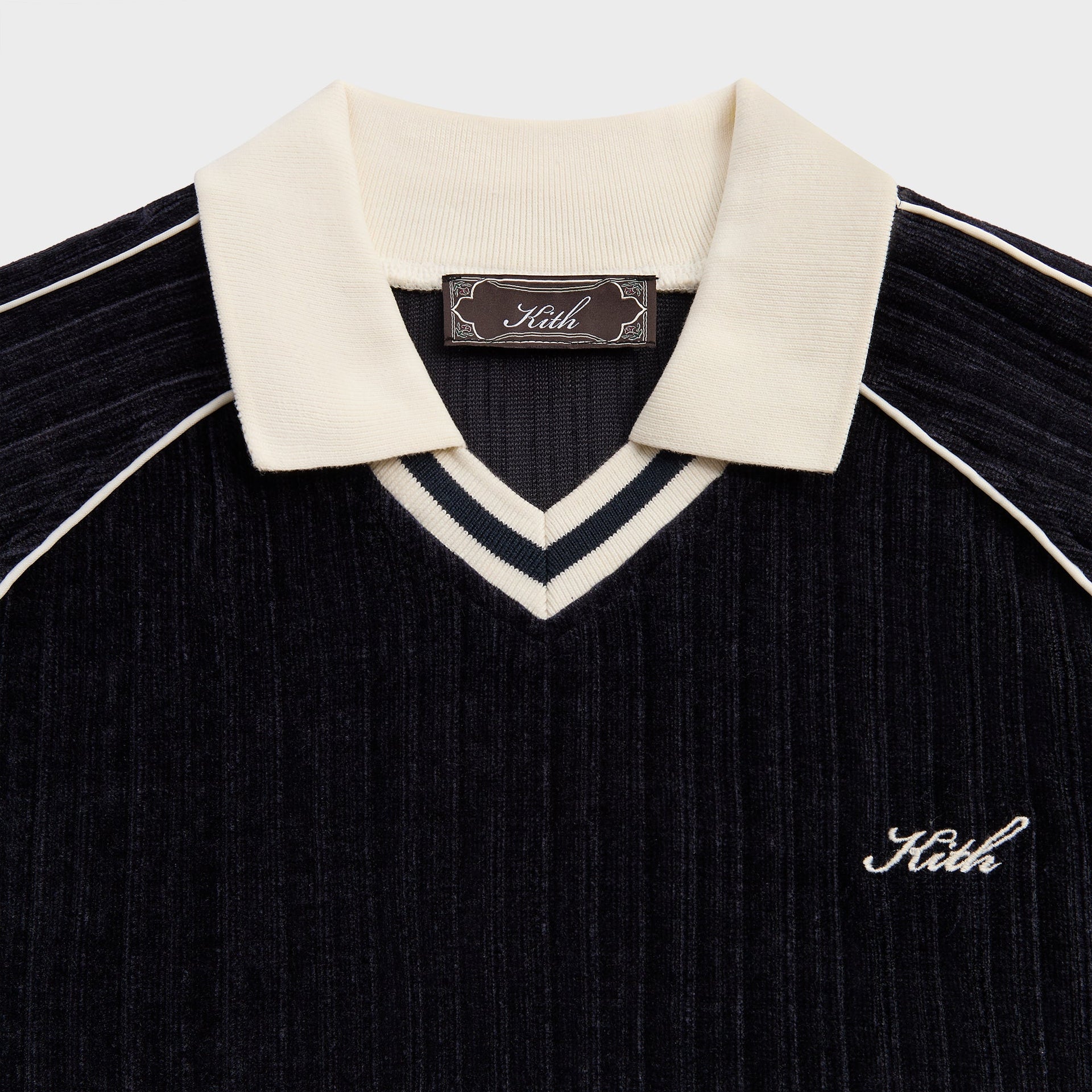 Kith Velvet Corduroy Long Sleeve Trevor Polo - Ink - PH