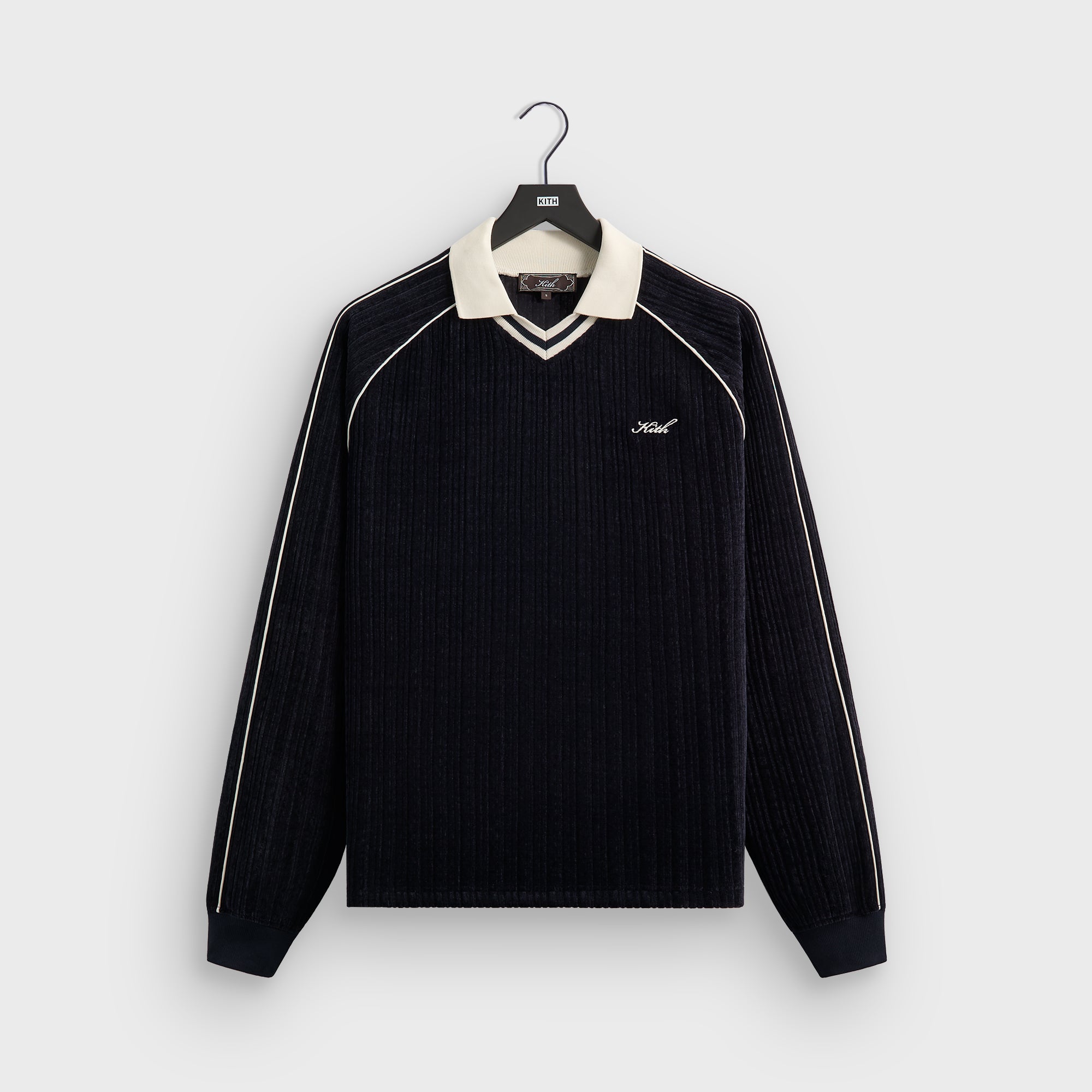 Kith Velvet Corduroy Long Sleeve Trevor Polo - Ink – Kith Europe