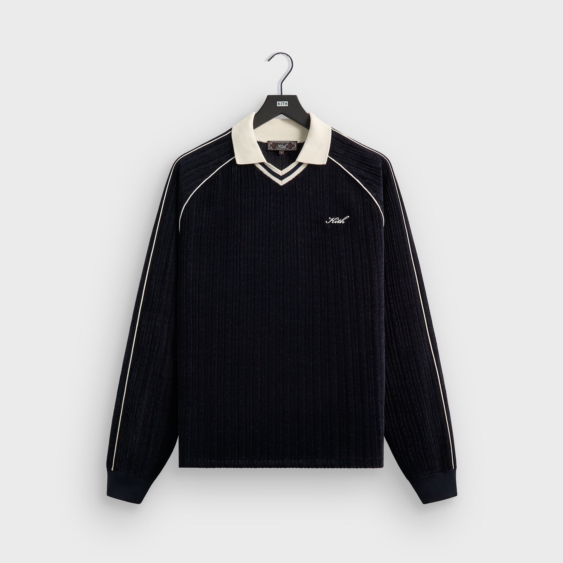 Kith Velvet Corduroy Long Sleeve Trevor Polo - Ink - PH