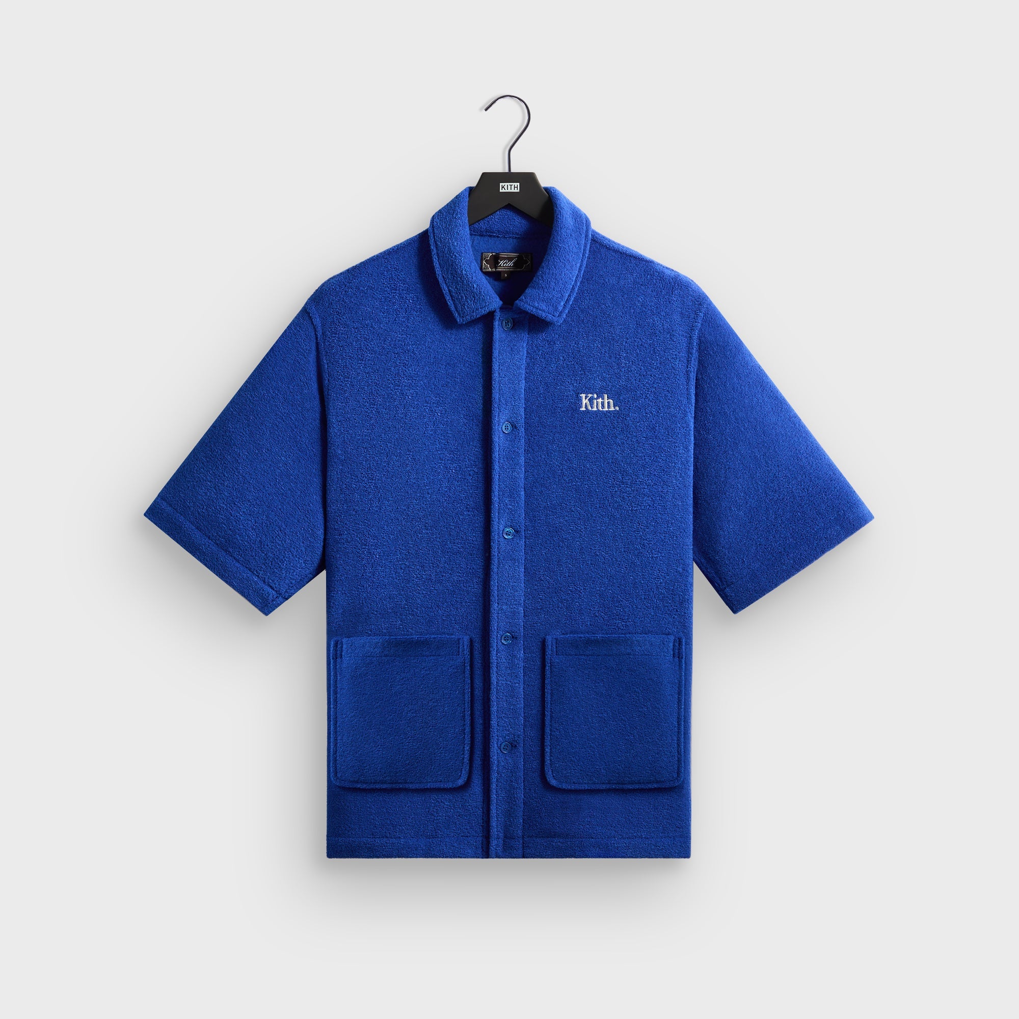 Kith Towel Boucle Boxy Collared Overshirt - Cyclone – Kith Europe