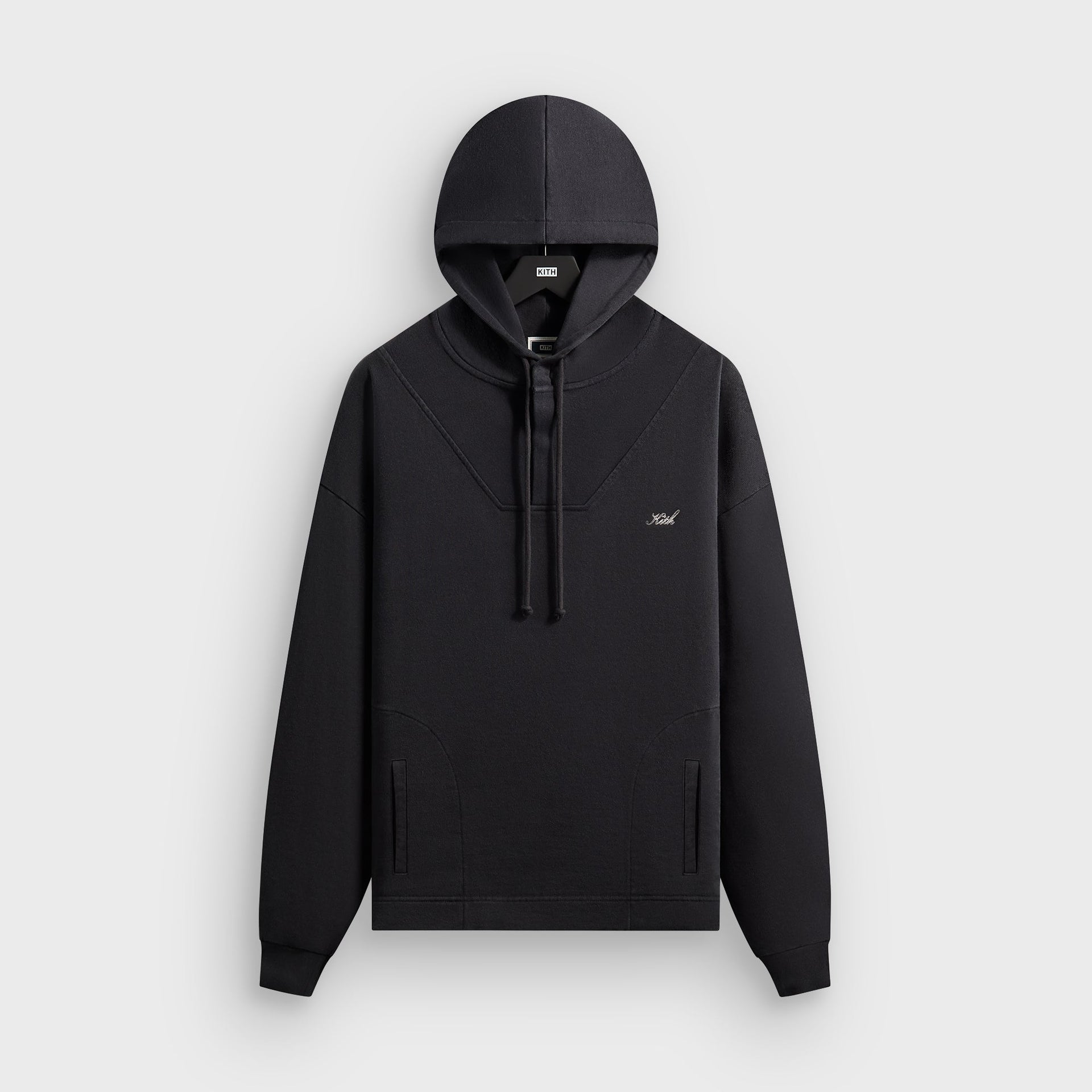 Kith Rib Neck Cropped Camden Hoodie - Black - PH