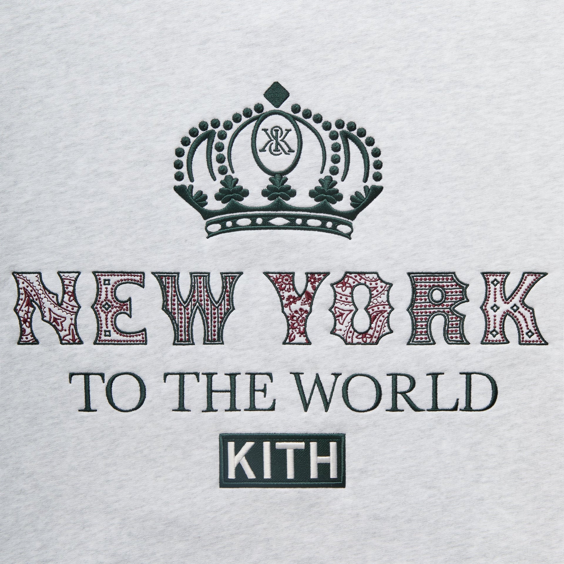 Kith Nelson Crewneck - Light Heather Grey