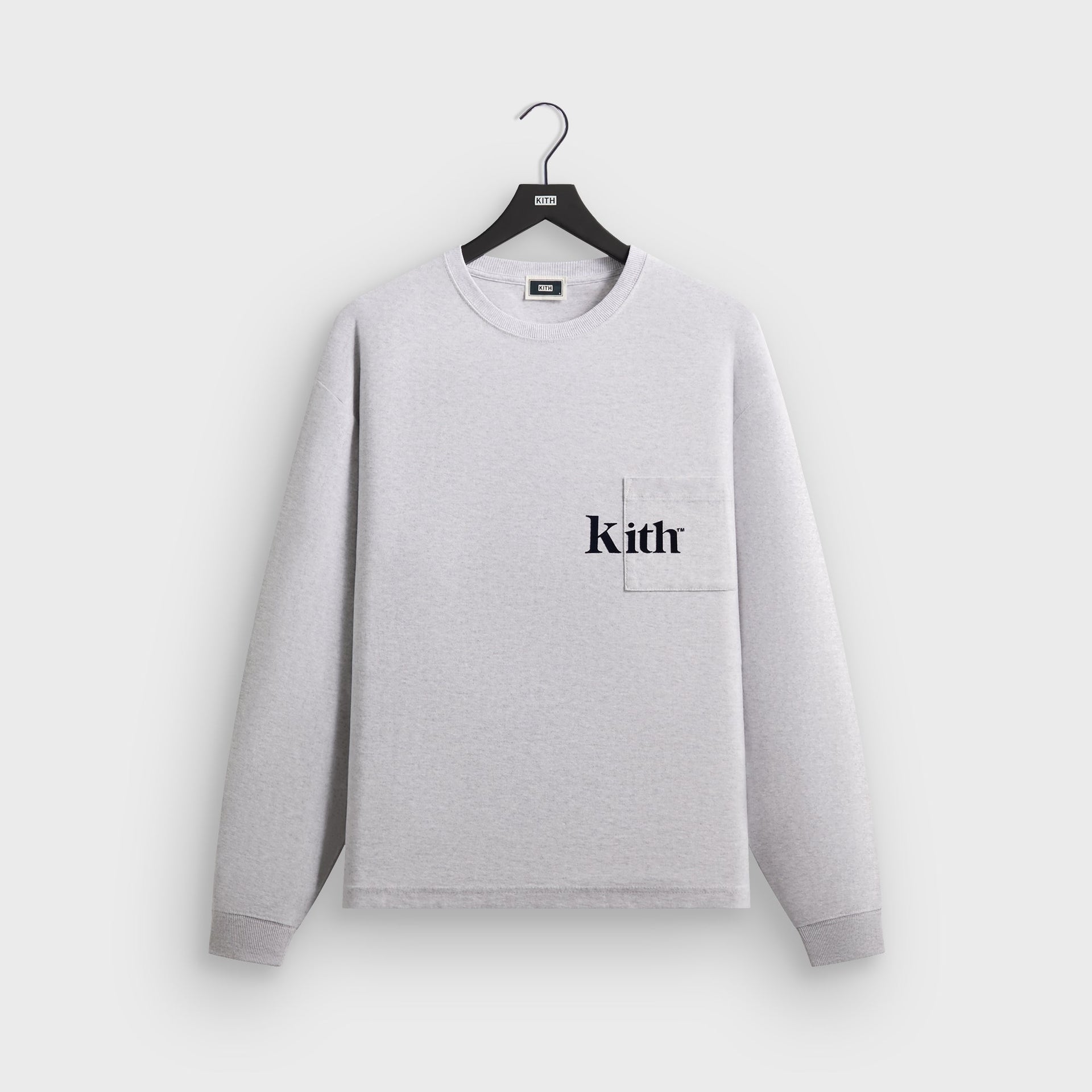 Kith Long Sleeve Quinn Tee - Light Heather Grey