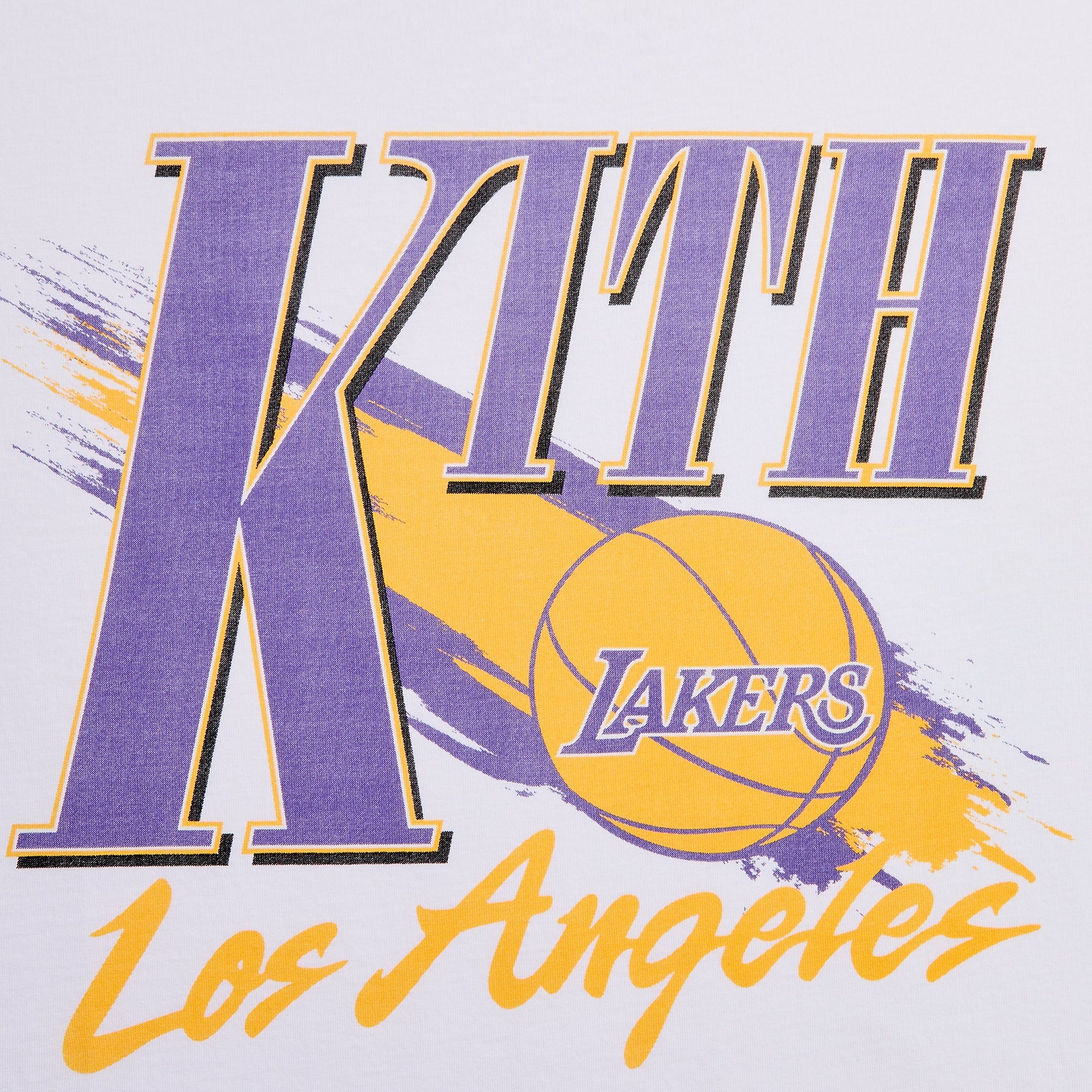 Kith for NBA All-Star Los Angeles Lakers Retro Ball Boxy Tee - White