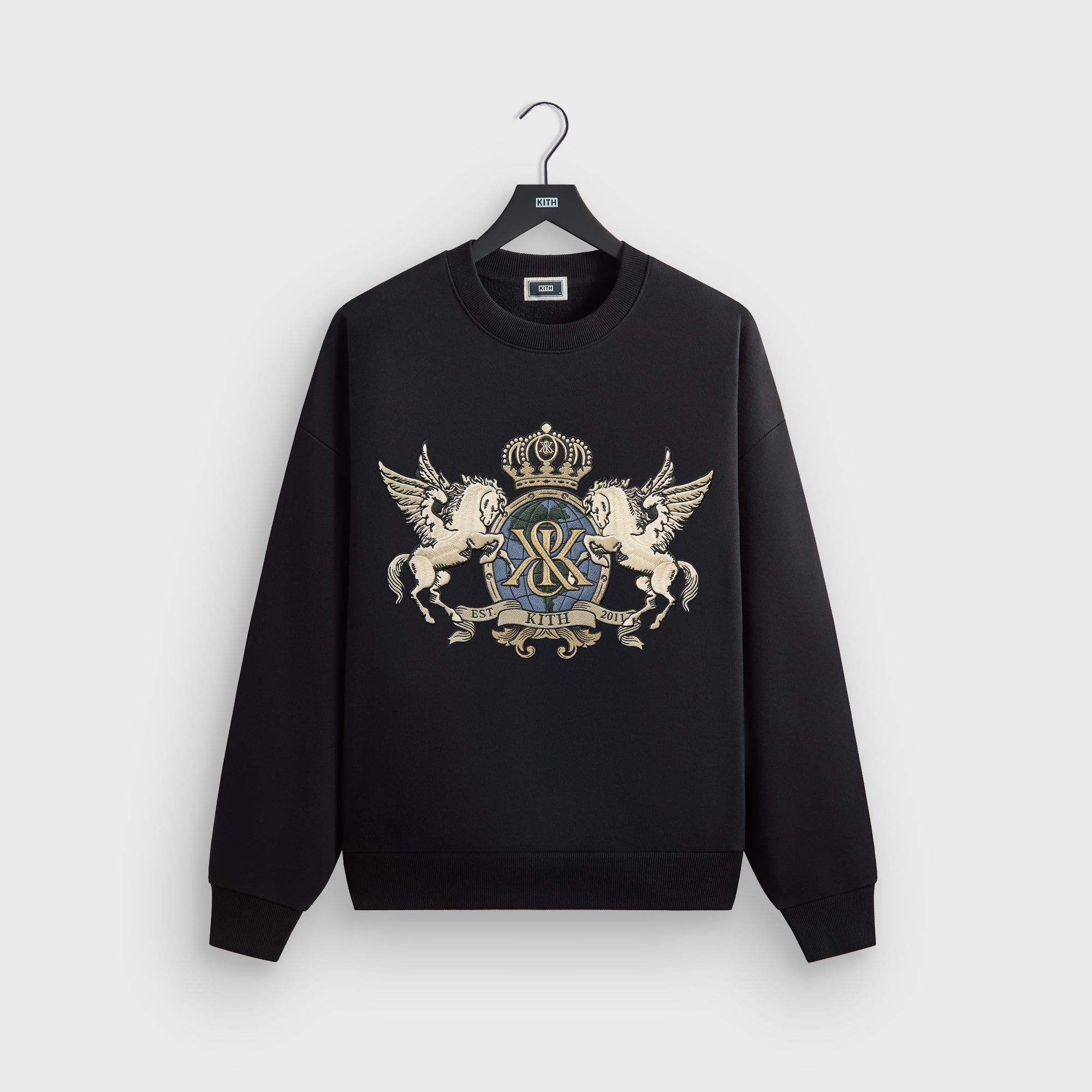 Kith Nelson Crewneck - Black – Kith Europe