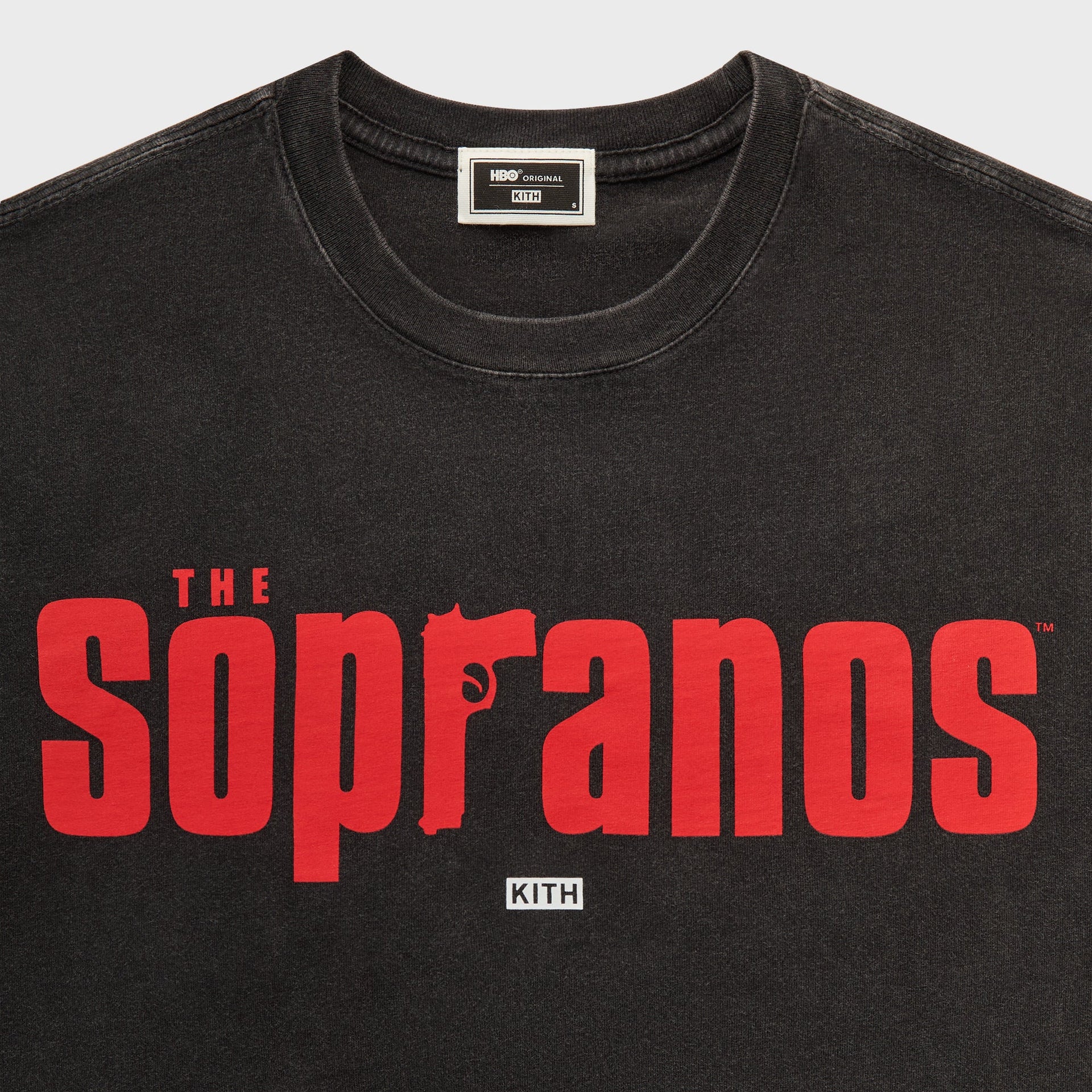Kith for The Sopranos Main Logo Vintage Tee - Black