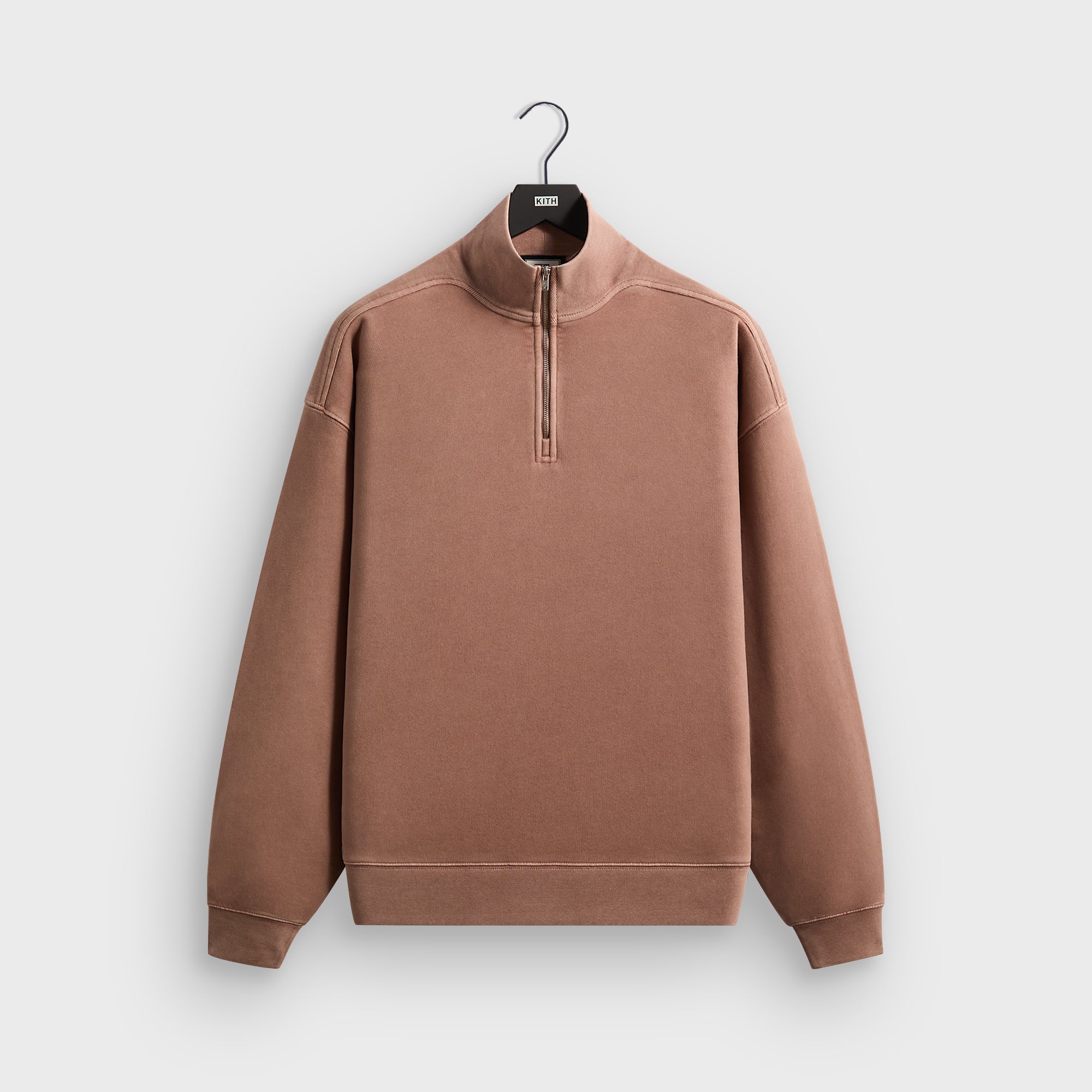 Kith 101 Sueded Fleece Nelson Quarter Zip - Dusty Mauve – Kith Europe