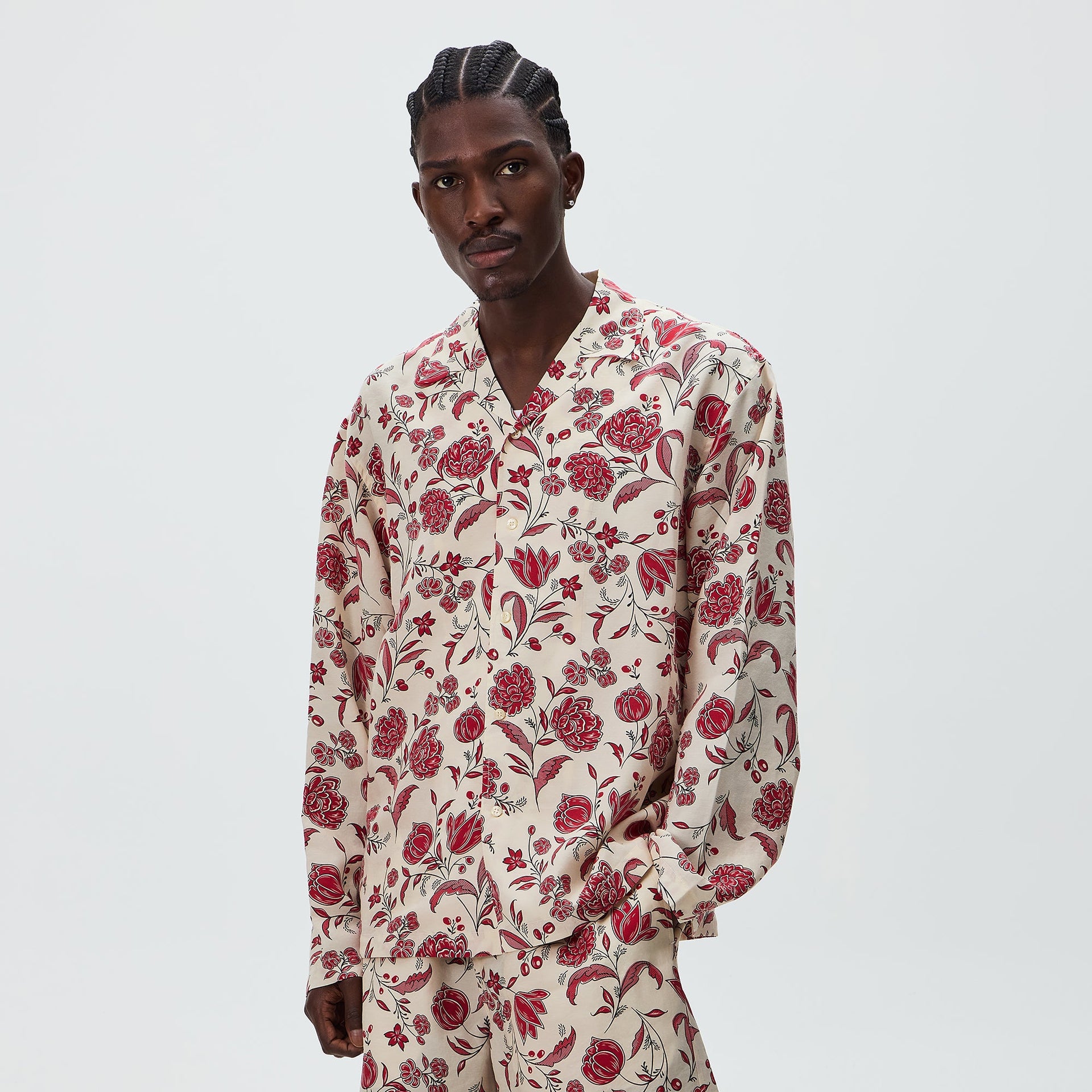 adonis dress shirts Adonis Luxe Print Slim Fit Contrast Shirt Petit Perfection