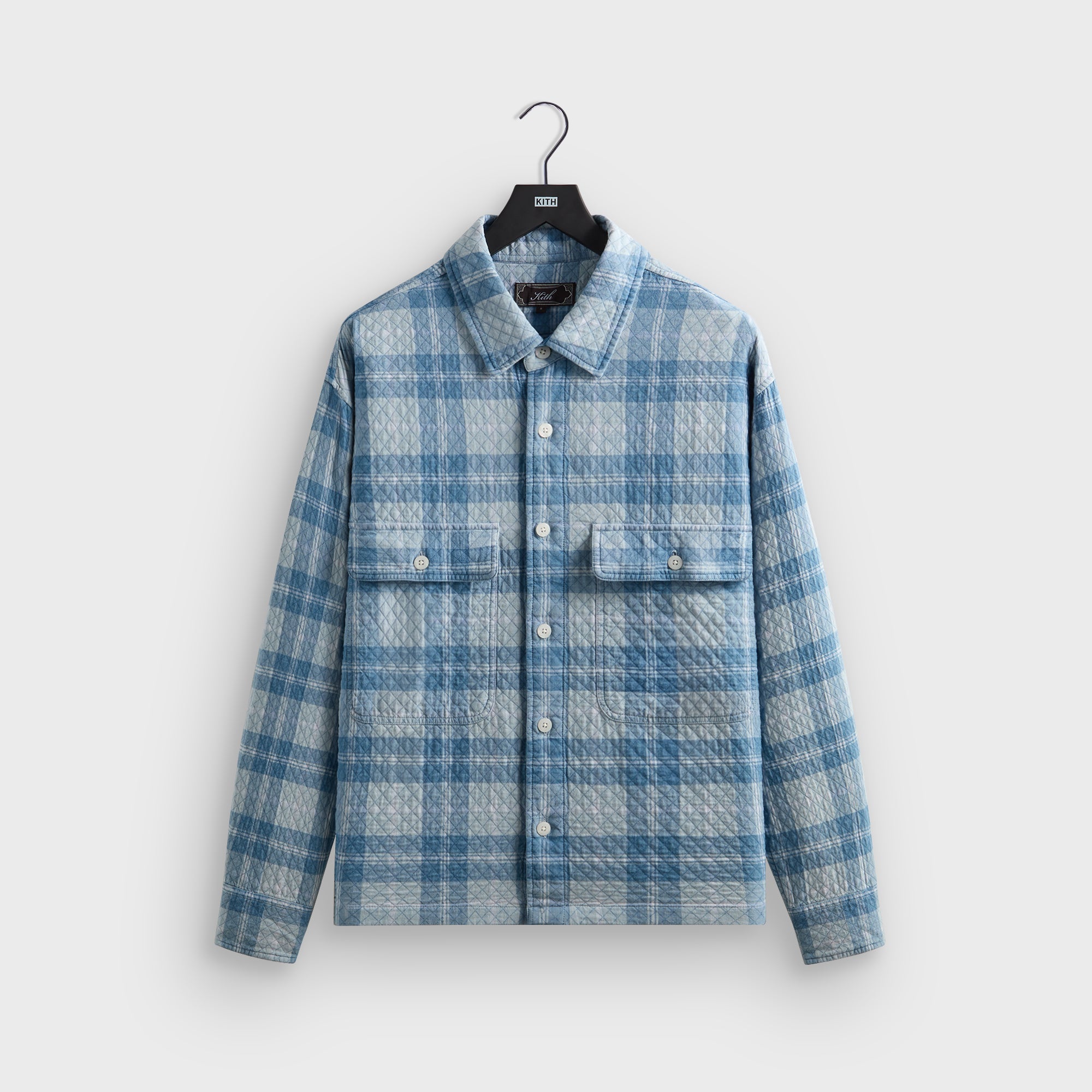 Kith Washed Indigo Plaid Henson Shirt - Light Indigo – Kith Europe
