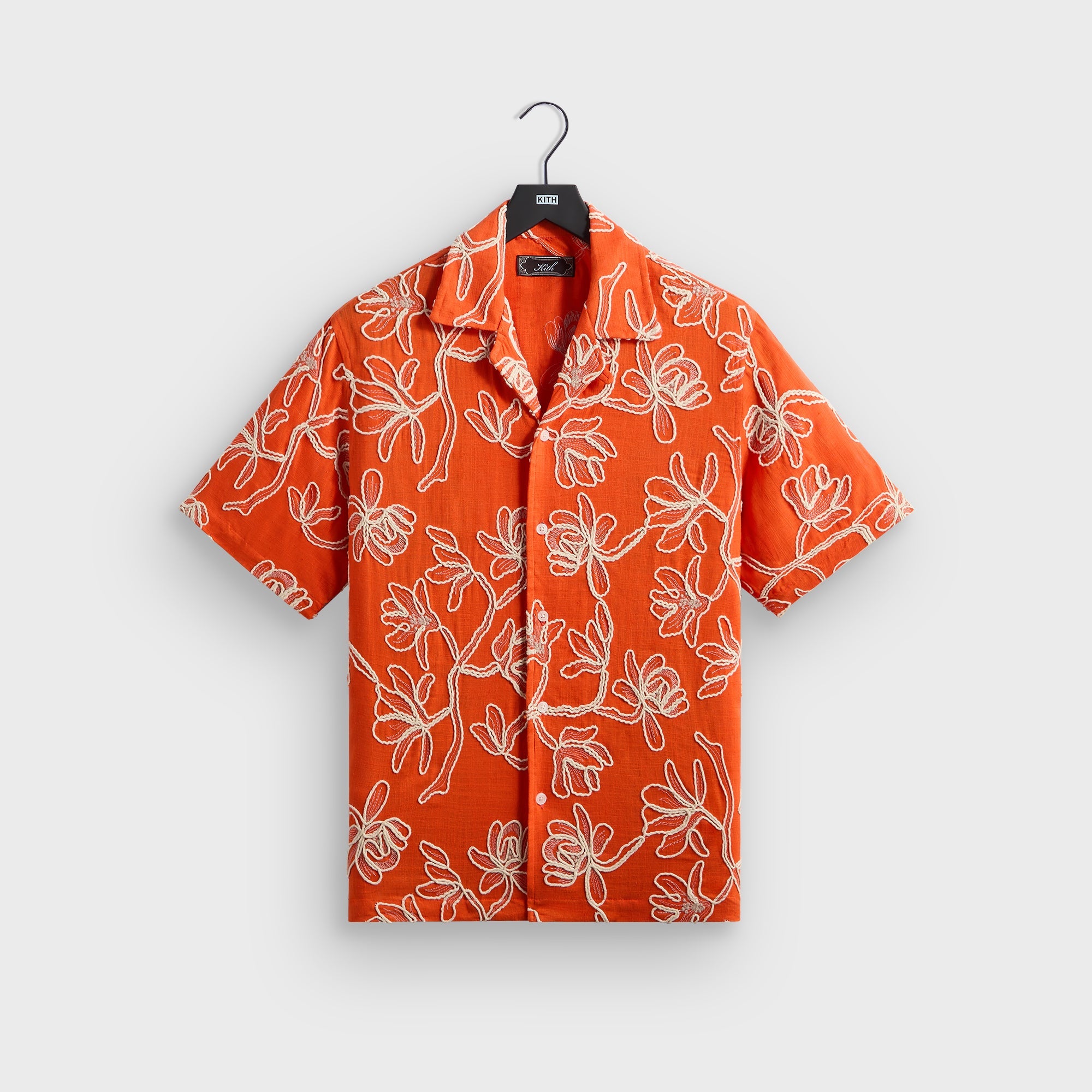 Kith Corded Floral Thompson Camp Collar Shirt - Inferno – Kith Europe