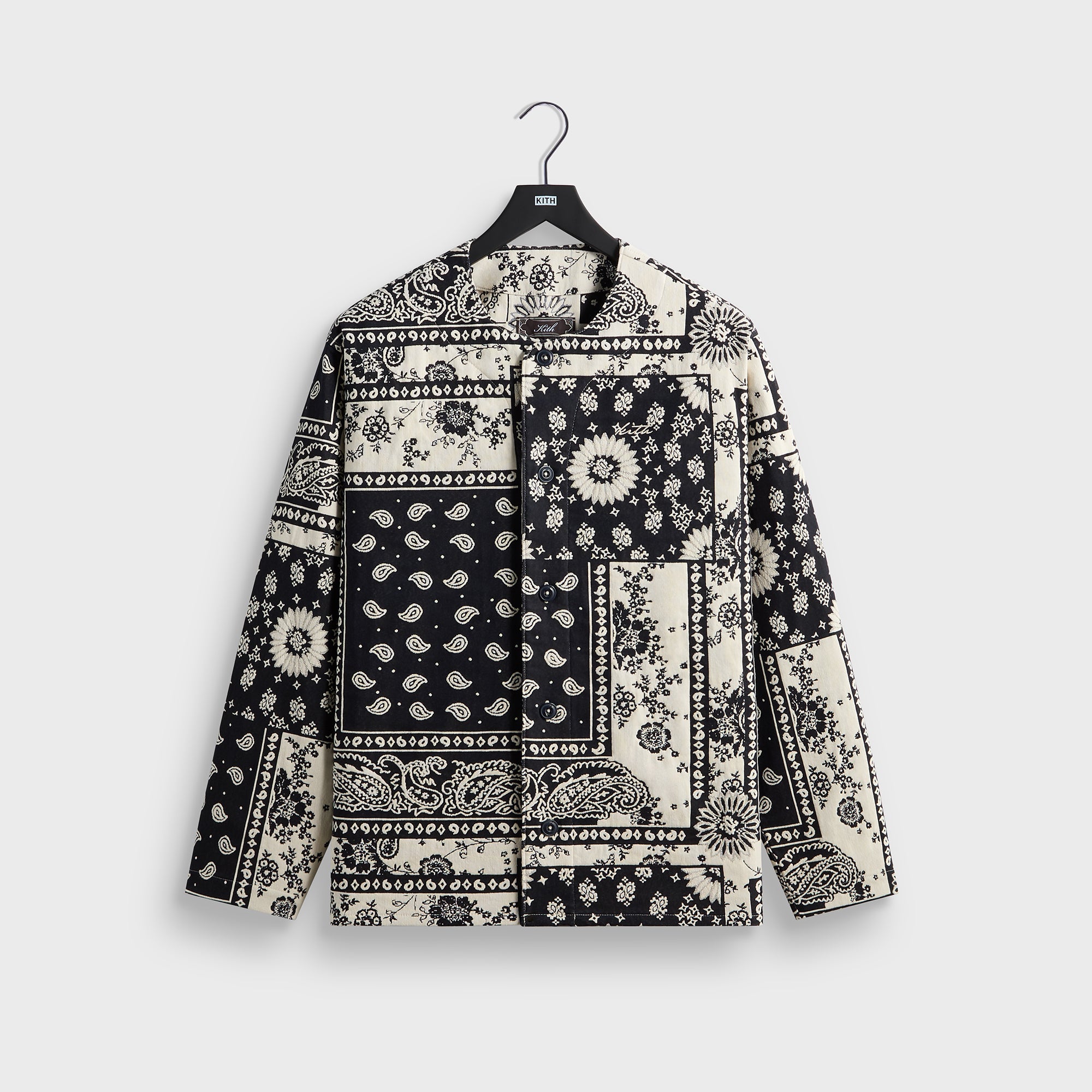 Kith Bandana Jacquard Long Sleeve Willis Shirt - Nocturnal – Kith