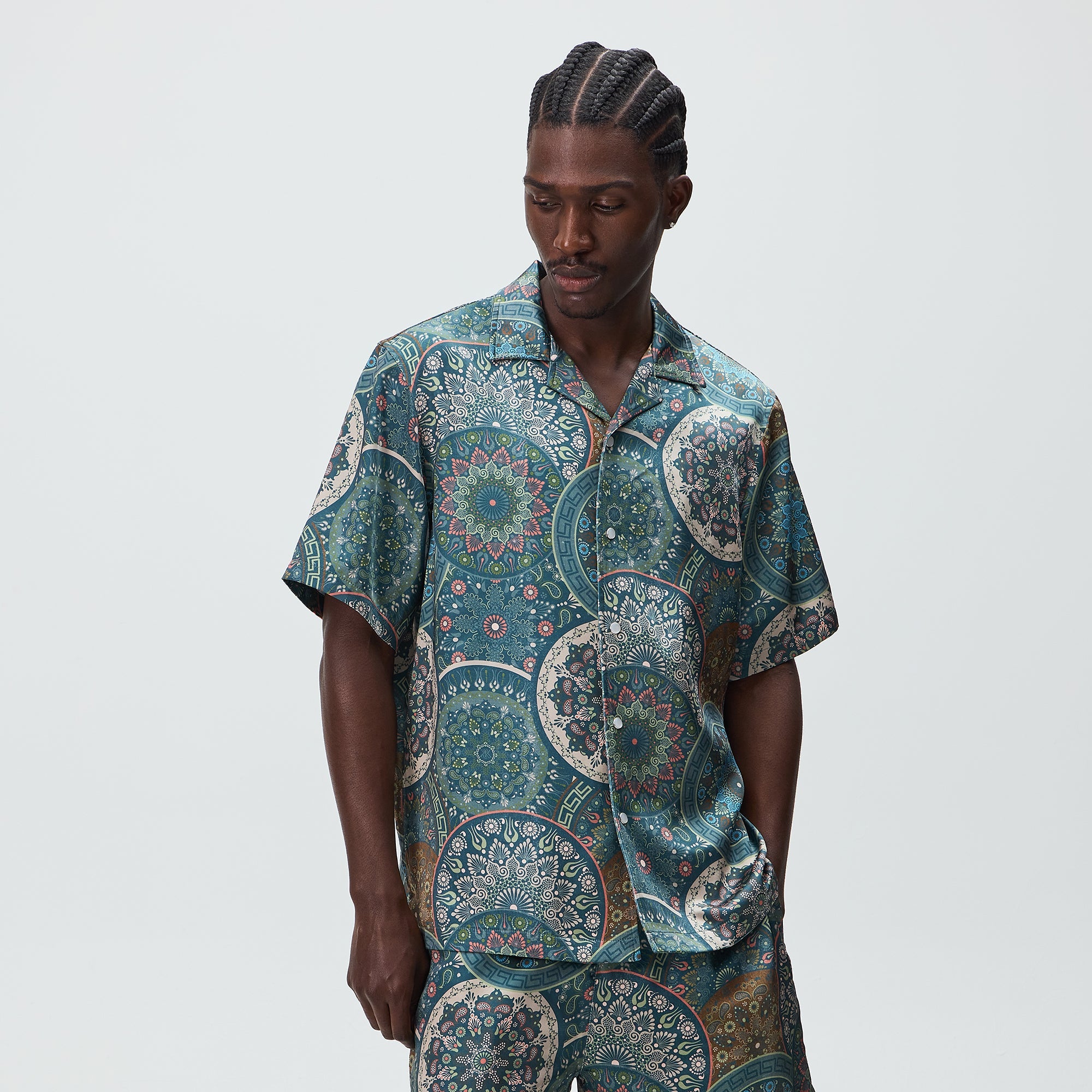 Kith Mosaic Mandala Thompson Camp Collar Shirt - Stadium – Kith Europe
