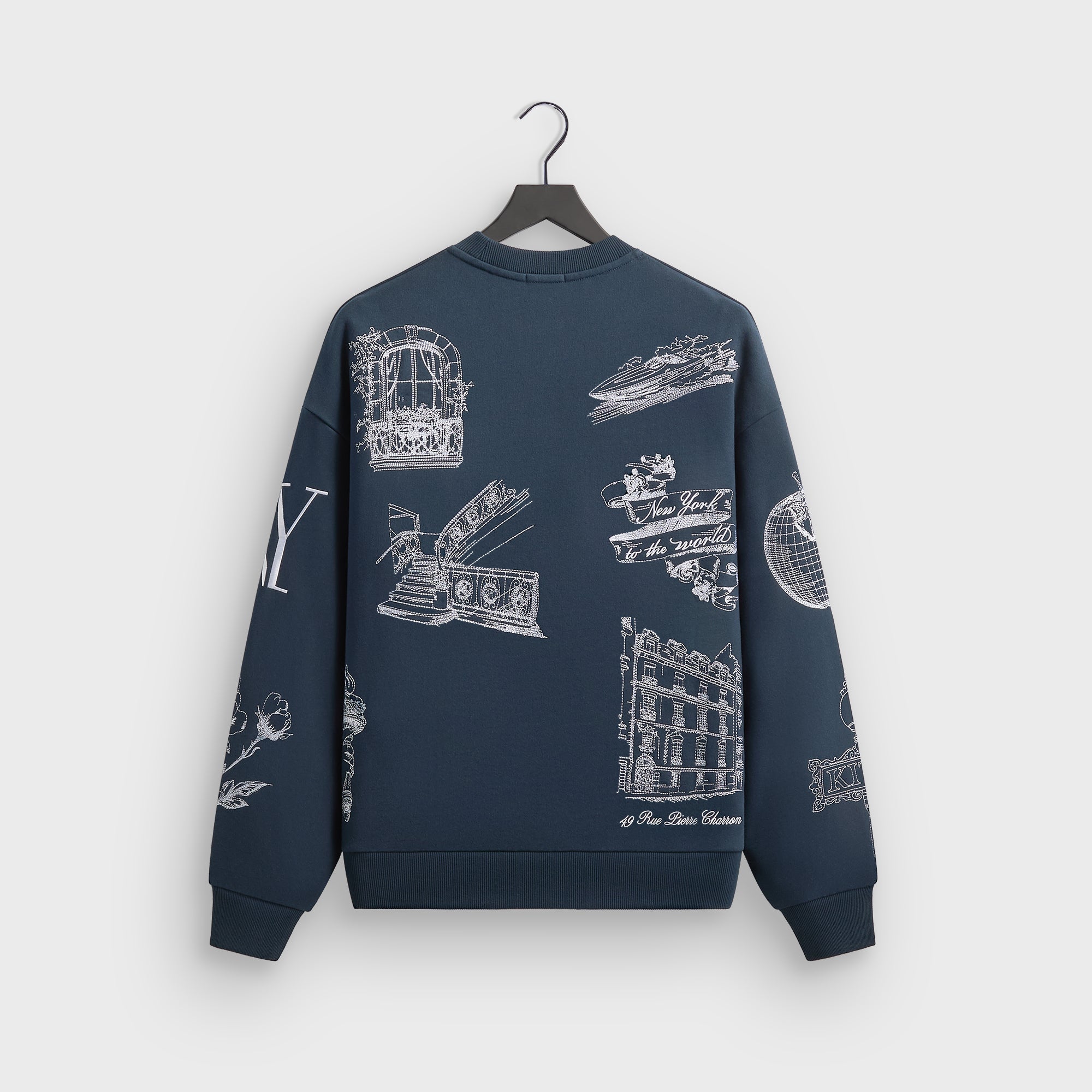 Kith New York To The World Nelson Crewneck - Nocturnal – Kith Europe