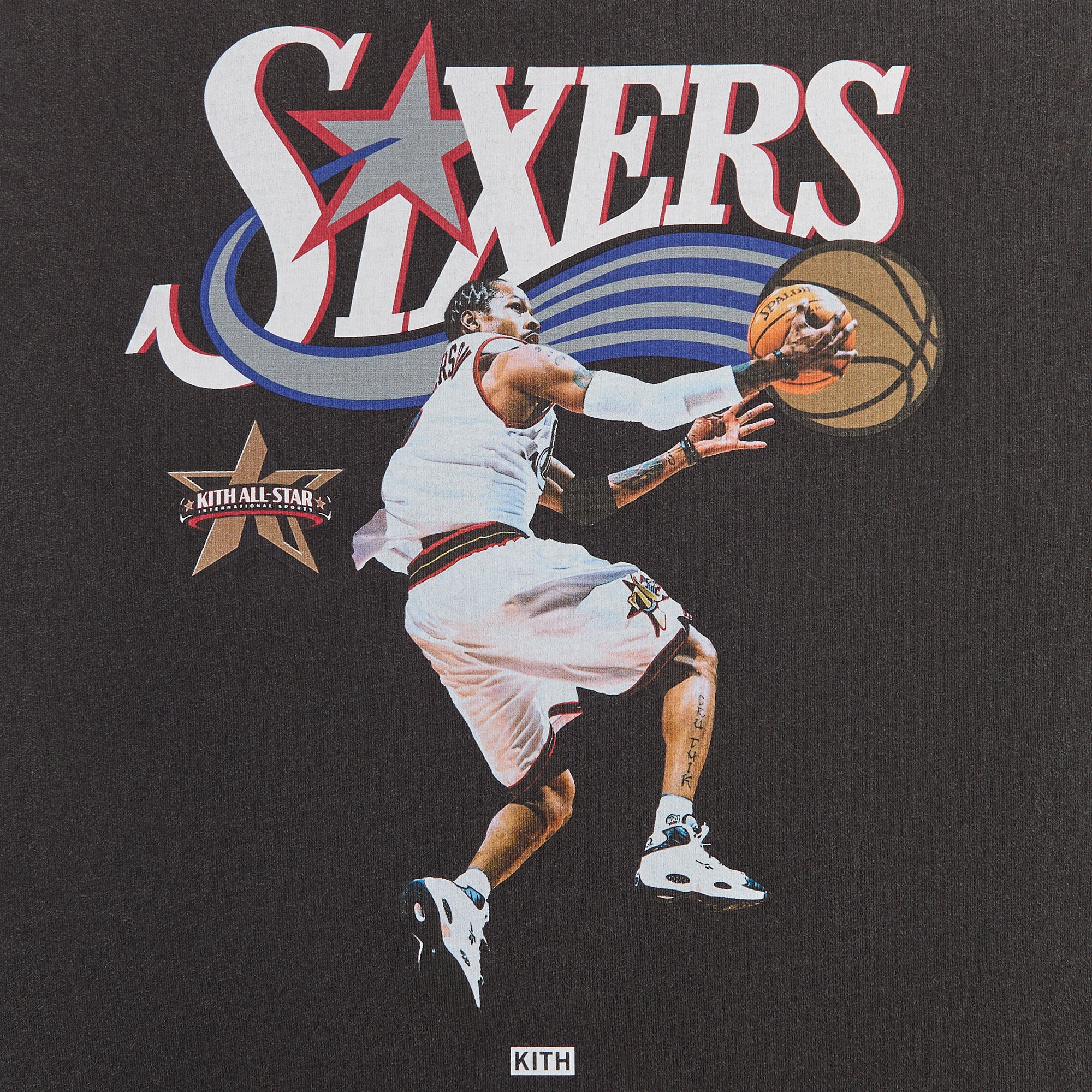 トップス Kith NBA 76ers Allen Iverson Vintage Tee Kith for NBA All-Star Philadelphia 76ers Allen Iverson Vintage Tee