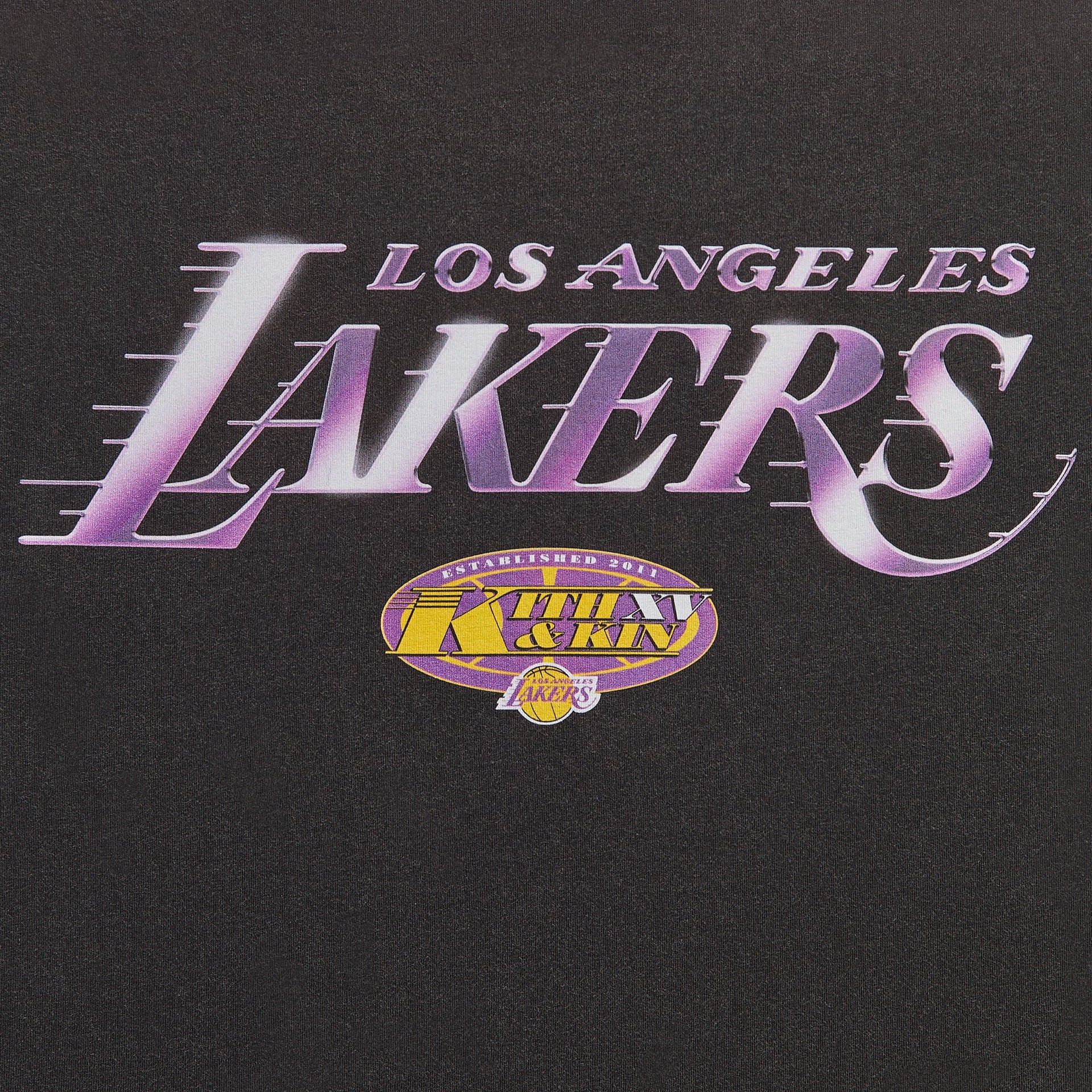 Kith for NBA All-Star Los Angeles Lakers Shattered Backboard Vintage Tee - Black - PH